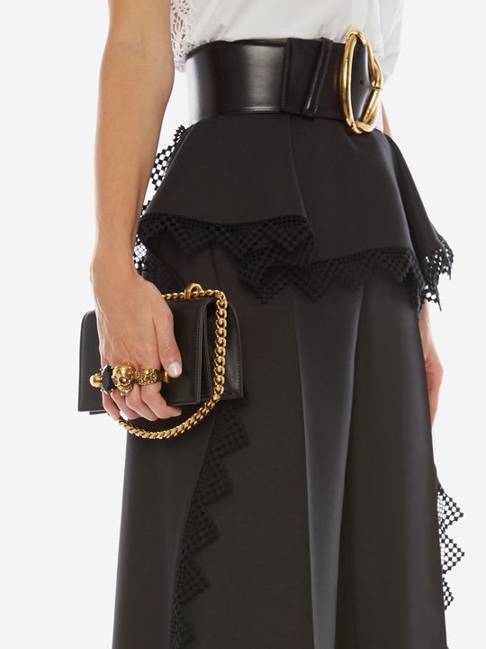 Jeweled Knuckle Satchel Mini Smooth Handbag - Black & Gold Crossbody Bag for Women | Perfect for Evening Parties, Date Nights & Special Occasions