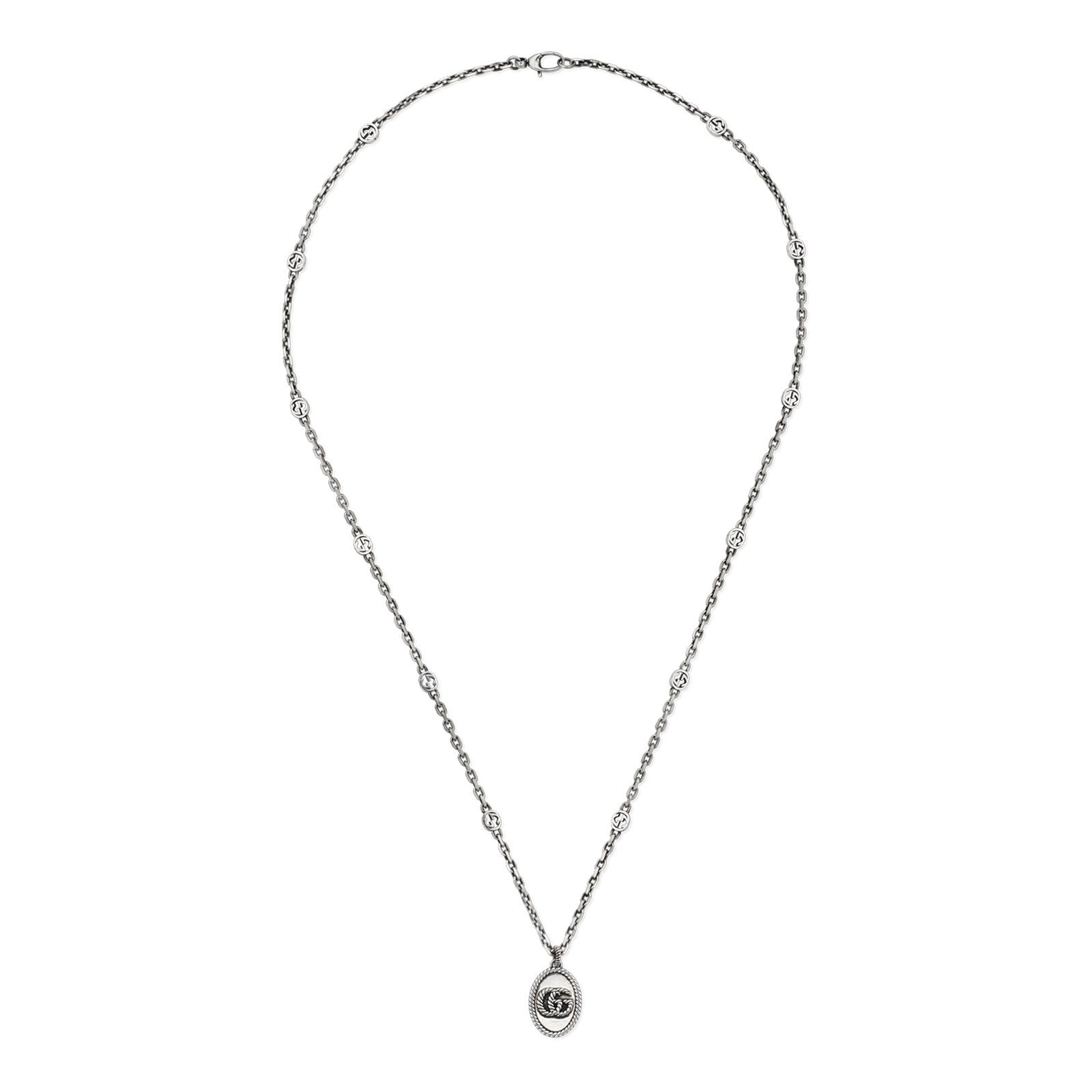 Gucci GG Marmont Silver Necklace for Women - YBB632540001 | Elegant Silver Chain Necklace with GG Logo | Perfect for Date Night, Party & Gift Giving
