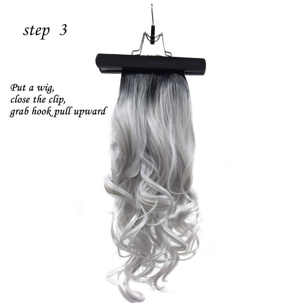5-Piece Wig Storage Bag Set with 5 Wooden Hangers - Dust-Proof Organizer for Professional Hair Extensions & Wigs (5 Black Bags + 5 Black Hangers) - Perfect for Salon, Travel & Home Wig Care