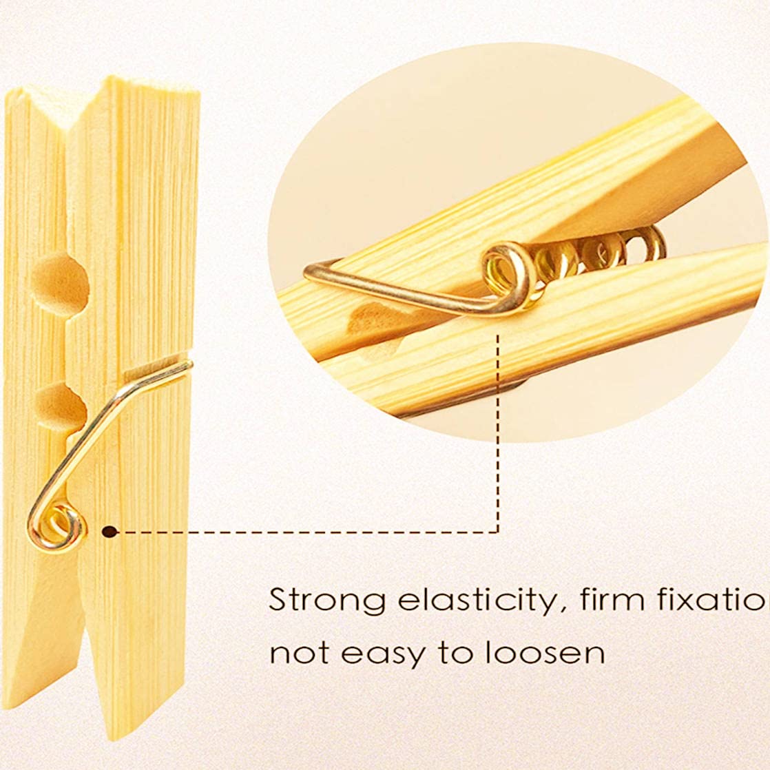 Bamboo Wooden Clothespins - 20Pcs Mini Clips for Food Bags, Chips, Clothes & Crafts | Strong Grip Chip Clips for Kitchen, Laundry & DIY Projects