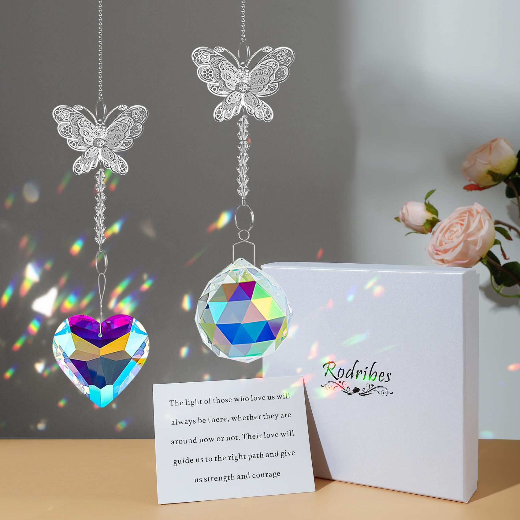 Personalized Sympathy Gifts - Crystal Ball Hanging Memorial Keepsake for Loss of Mother, Father, Son or Pet | Thoughtful Bereavement & Remembrance Present for Funeral, Graveside or Home Memorial Display
