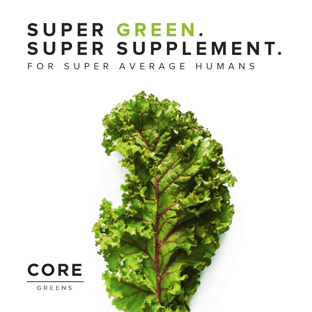 CORE Super Green Supplements - Organic Black Cumin Seed, Kale, Cranberry Seed, Spirulina, Milk Thistle & Wheat Grass Powder - Immune System Booster & Detox Support - 30 Single-Serve Pouches - Perfect for Smoothies, Juices & Daily Wellness Routine