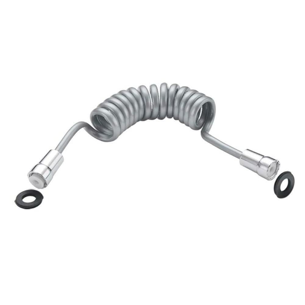 Flexible Plastic Spring Shower Hose - Durable Bathroom Plumbing Hose for Toilet Bidet Sprayer & Water Supply - Perfect for Bathroom Renovation & Faucet Replacement