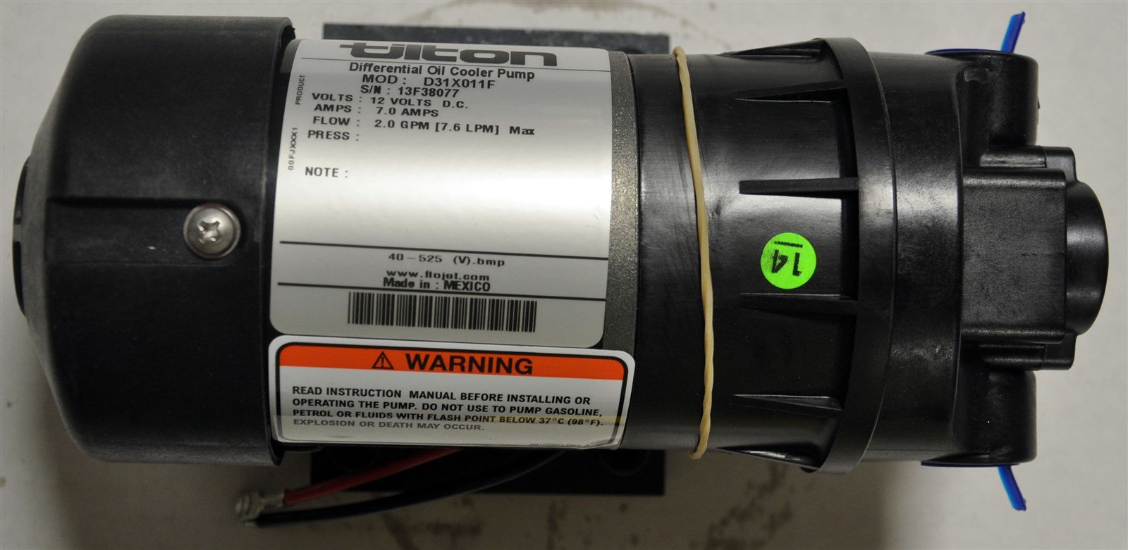 Tilton Racing 40-525 High Performance Cooler Pump with Viton Diaphragm - Perfect for Racing, Automotive Cooling Systems & High-Temperature Applications