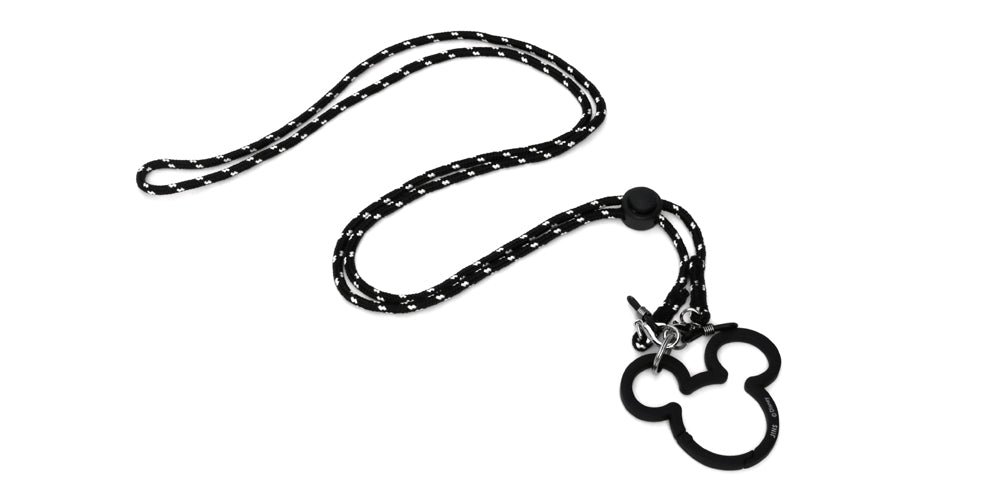 JINS x Disney Collection Glasses Strap (Black) - Adjustable Eyewear Holder for Sports, Reading & Daily Use - Secure Anti-Slip Neck Cord for Glasses & Sunglasses