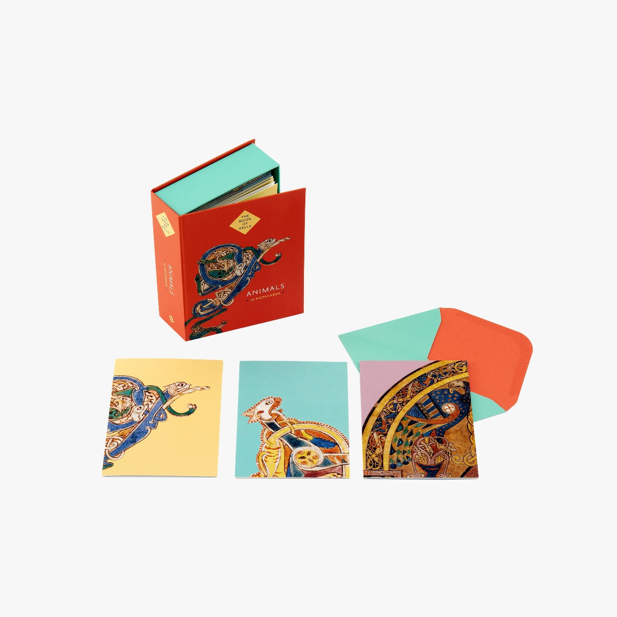 The Book of Kells Animals - Set of 16 Beautiful Celtic Note Cards | Perfect for Greetings, Thank You Notes & Special Occasions