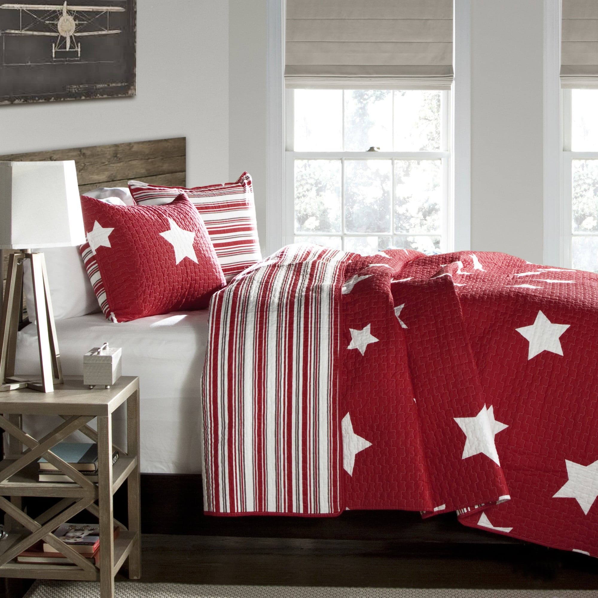 Premium 2-Piece Star Quilt Set for Twin Beds - Soft & Cozy Bedding for Kids, Teens & Guest Rooms - Perfect for Dorm Rooms, Sleepovers & Cozy Nights