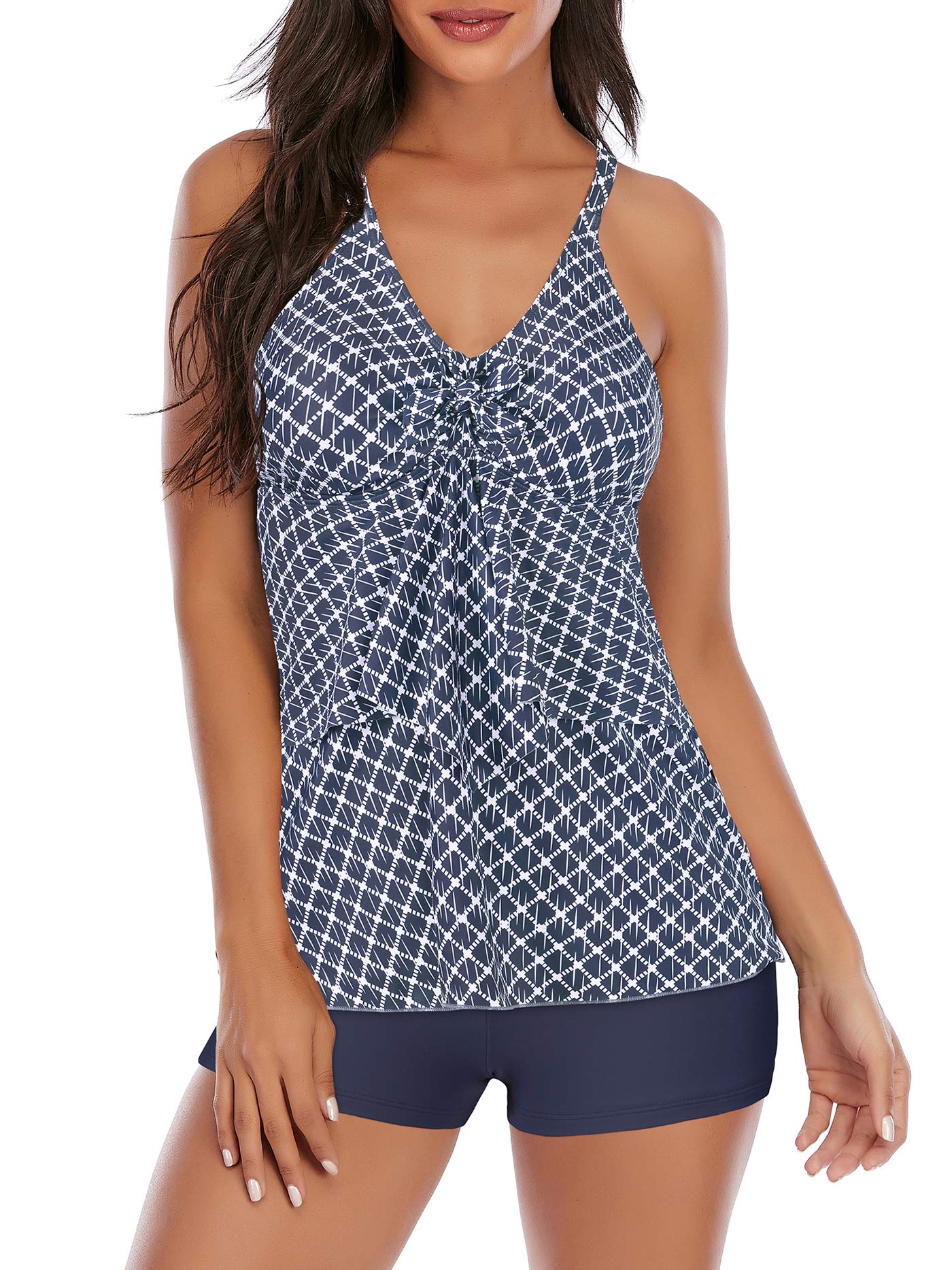 Women's Two Piece Tankini Swimsuits - Stylish Bathing Suits & Swimwear Tops for Beach, Pool & Summer Vacation