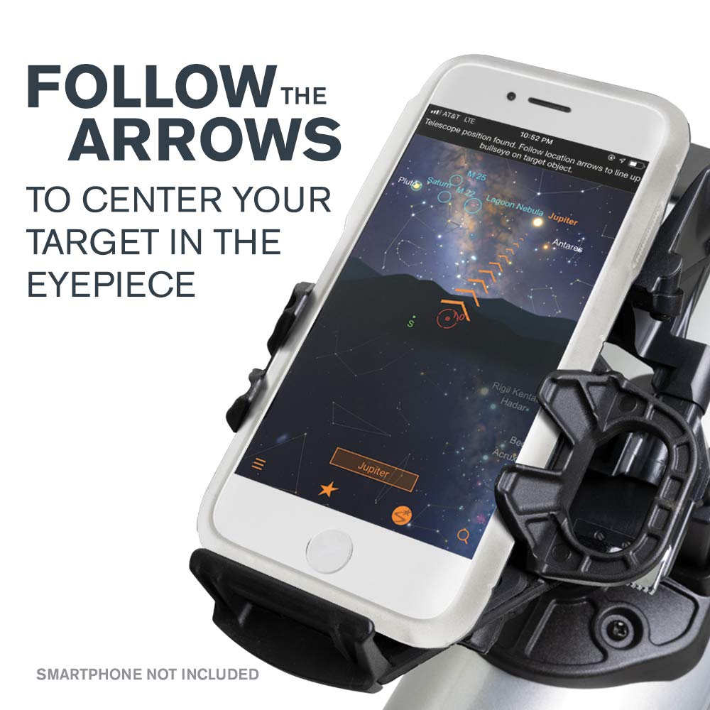 Celestron StarSense Explorer LT 80AZ Smartphone-Compatible Telescope with App for Stargazing - Find Stars, Planets & Galaxies Easily - Works with iPhone & Android - Perfect for Backyard Astronomy & Night Sky Exploration