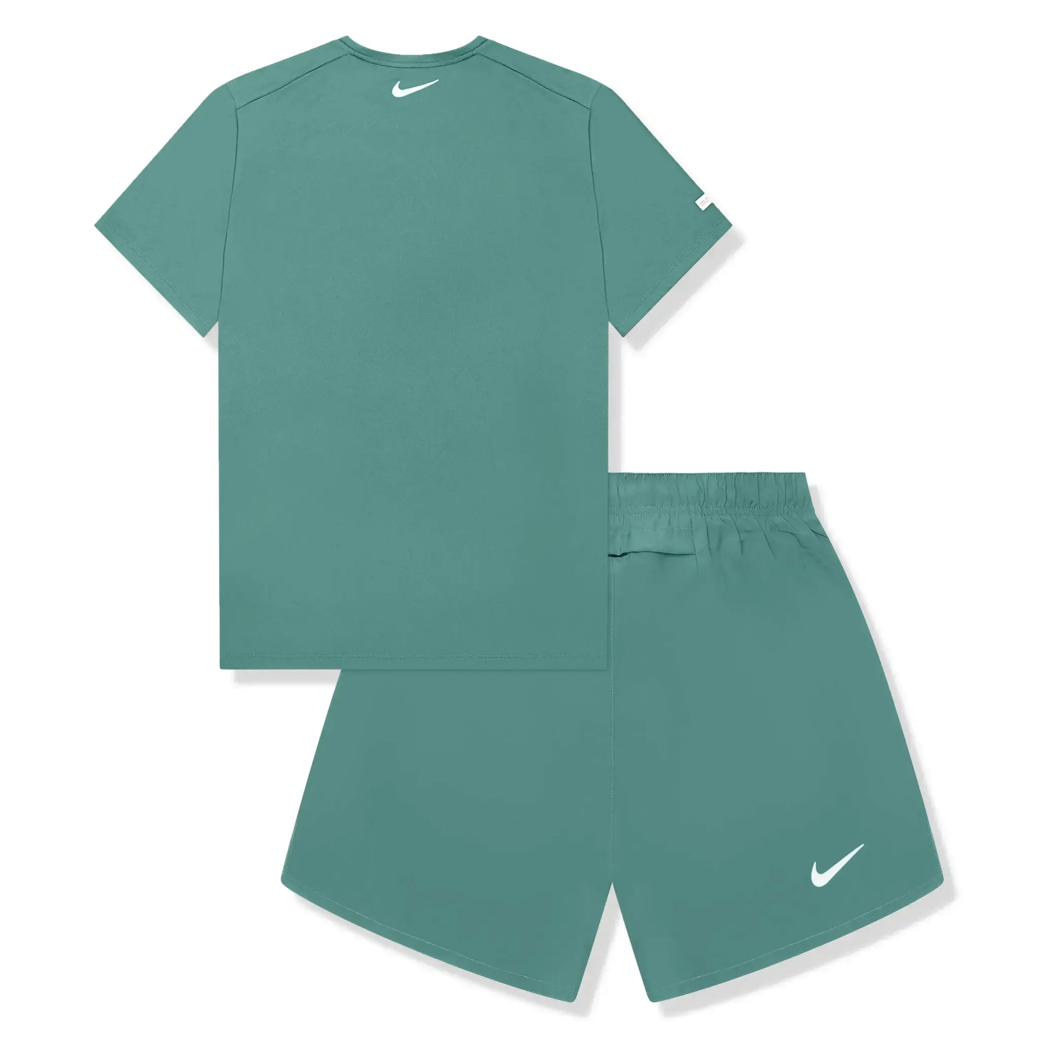 Nike Flash Miler Running T-Shirt & Shorts Set in Cyan Green - Lightweight Breathable Workout Clothes for Men - Perfect for Jogging, Gym Training and Outdoor Sports