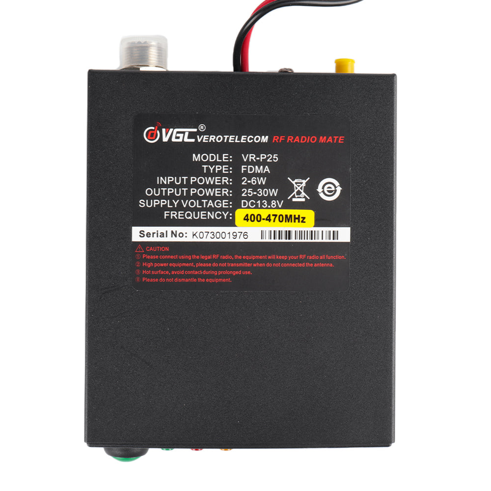 VGC VR P25U 400-470MHz Analog Radio Amplifier - High Power Signal Booster for Two-Way Radios, Walkie Talkies & Ham Radio Communication - Ideal for Outdoor Adventures, Security Teams & Emergency Response