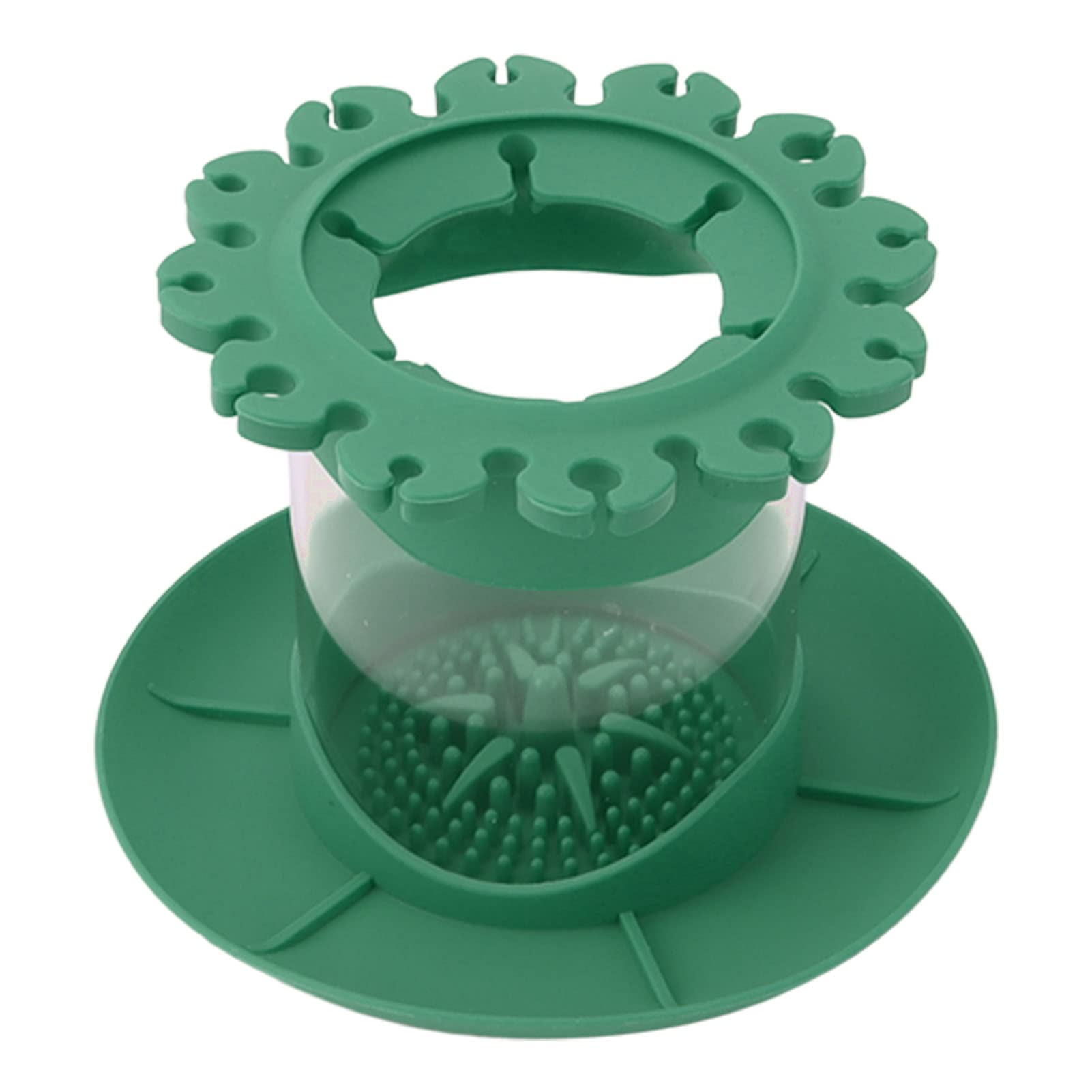 **Fdit Makeup Brush Cleaner & Holder - Detachable, Drainable Brush Cleaning Stand for Home, Dorm, Salon | Green | Perfect for Organizing & Drying Brushes**