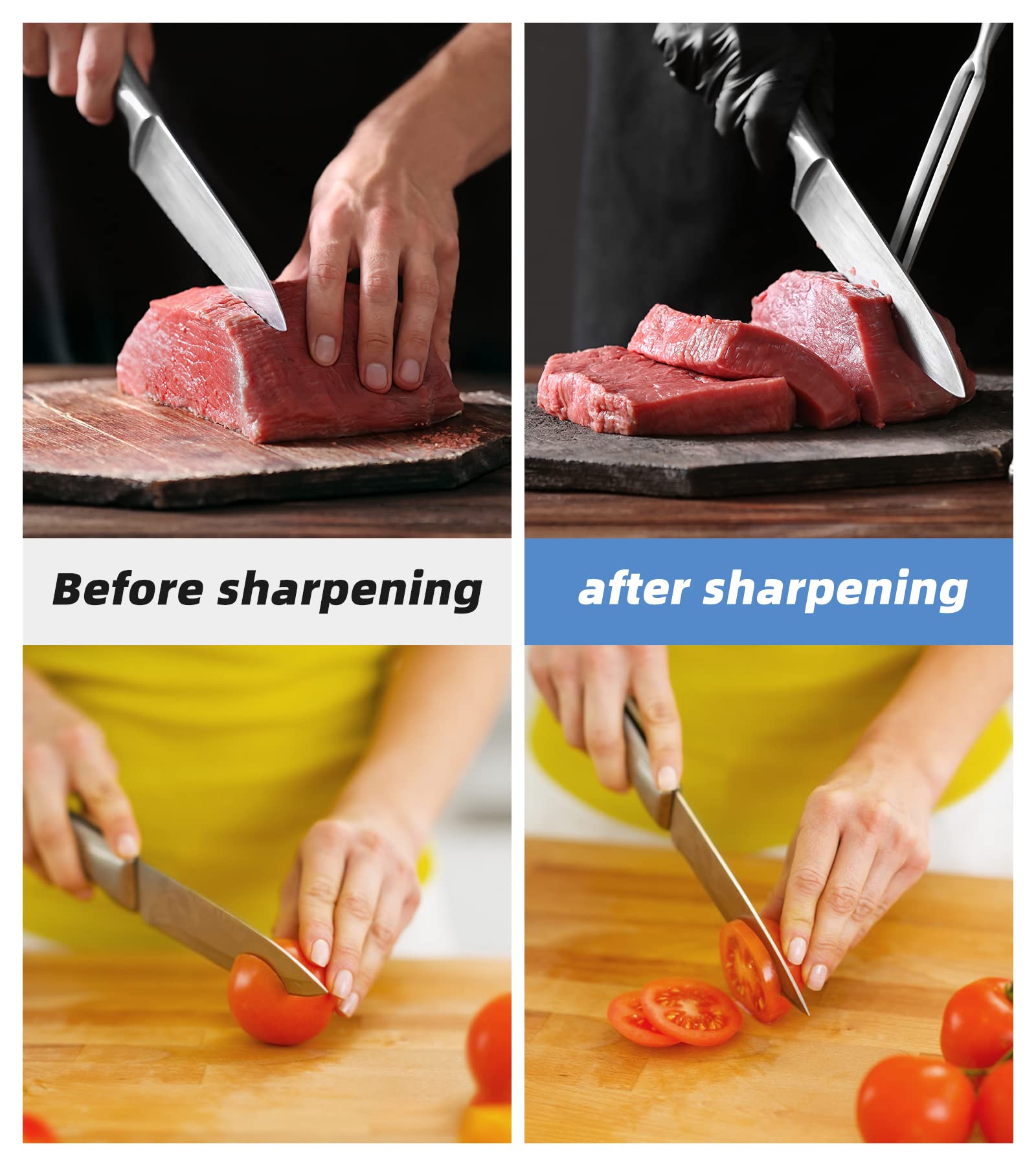 Premium 1000/6000 Grit Sharpening Stone Whetstone Set - Dual Grit Knife Sharpener with Non-Slip Rubber Base for Kitchen, Hunting & Chef Knives - Perfect for Home Cooks & Professional Chefs
