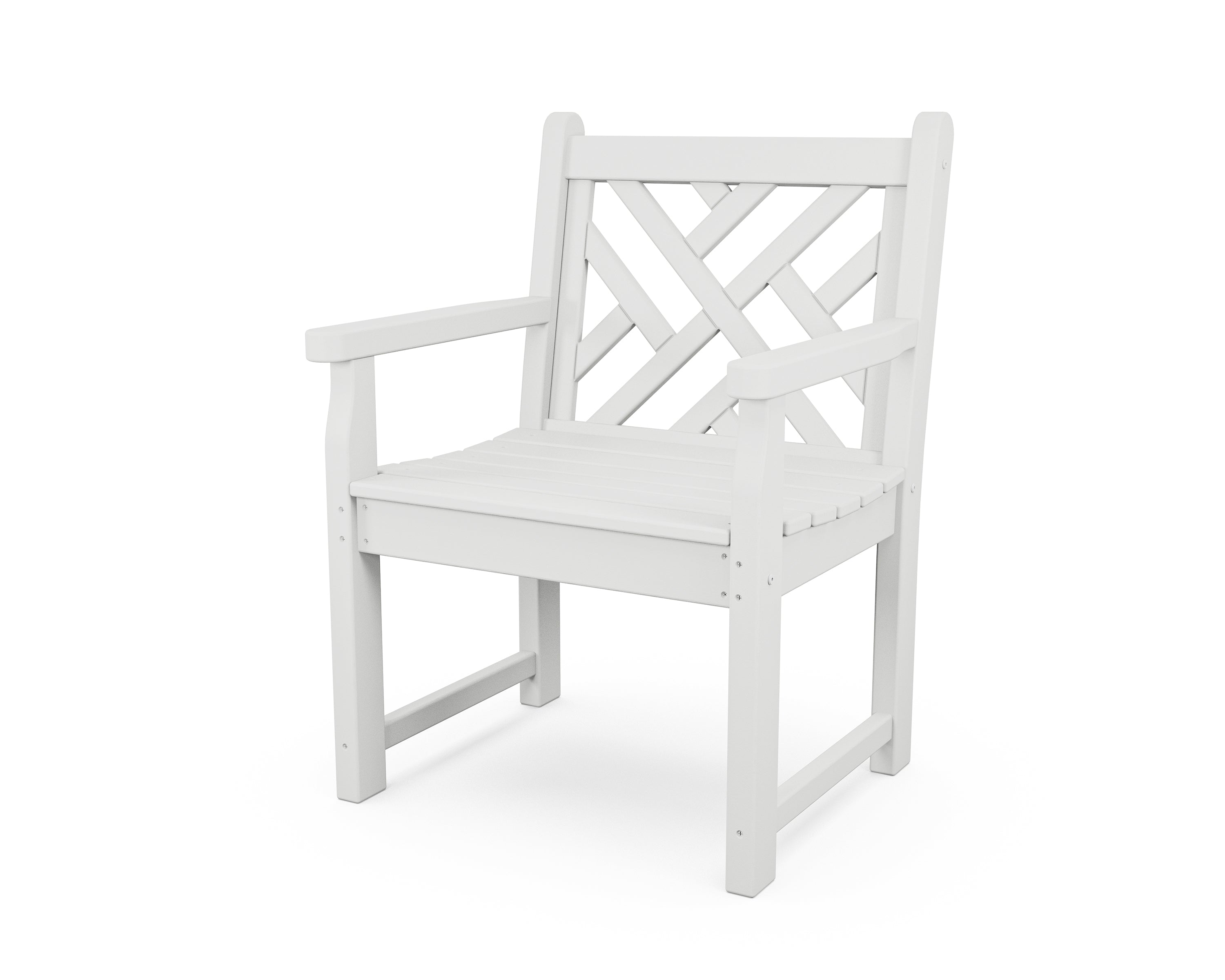 POLYWOOD Chippendale Garden Arm Chair - Weather-Resistant Outdoor Patio Furniture for Backyard, Poolside, and Porch Use
