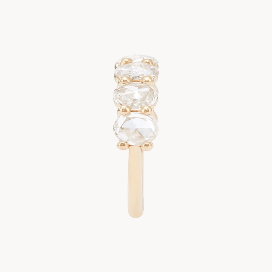 14K Yellow Gold Extra Large Moonglade Ring with Rose-Cut Diamonds | Elegant Statement Jewelry for Weddings, Parties & Special Occasions