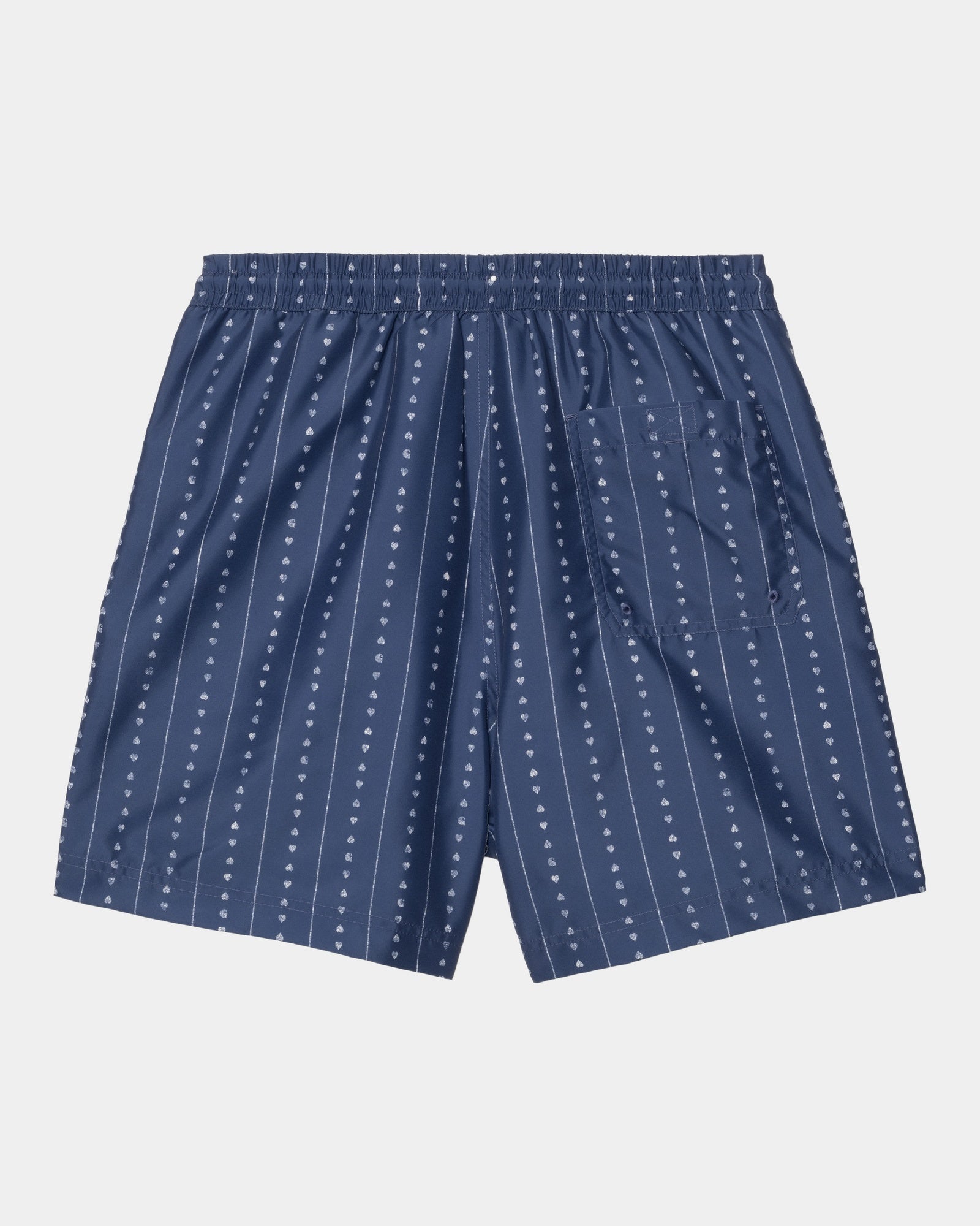 Slater Swim Trunks for Men - Ink & Natural Heart C Pinstripe Design - Quick Dry Beach Shorts for Swimming, Surfing, and Summer Vacations