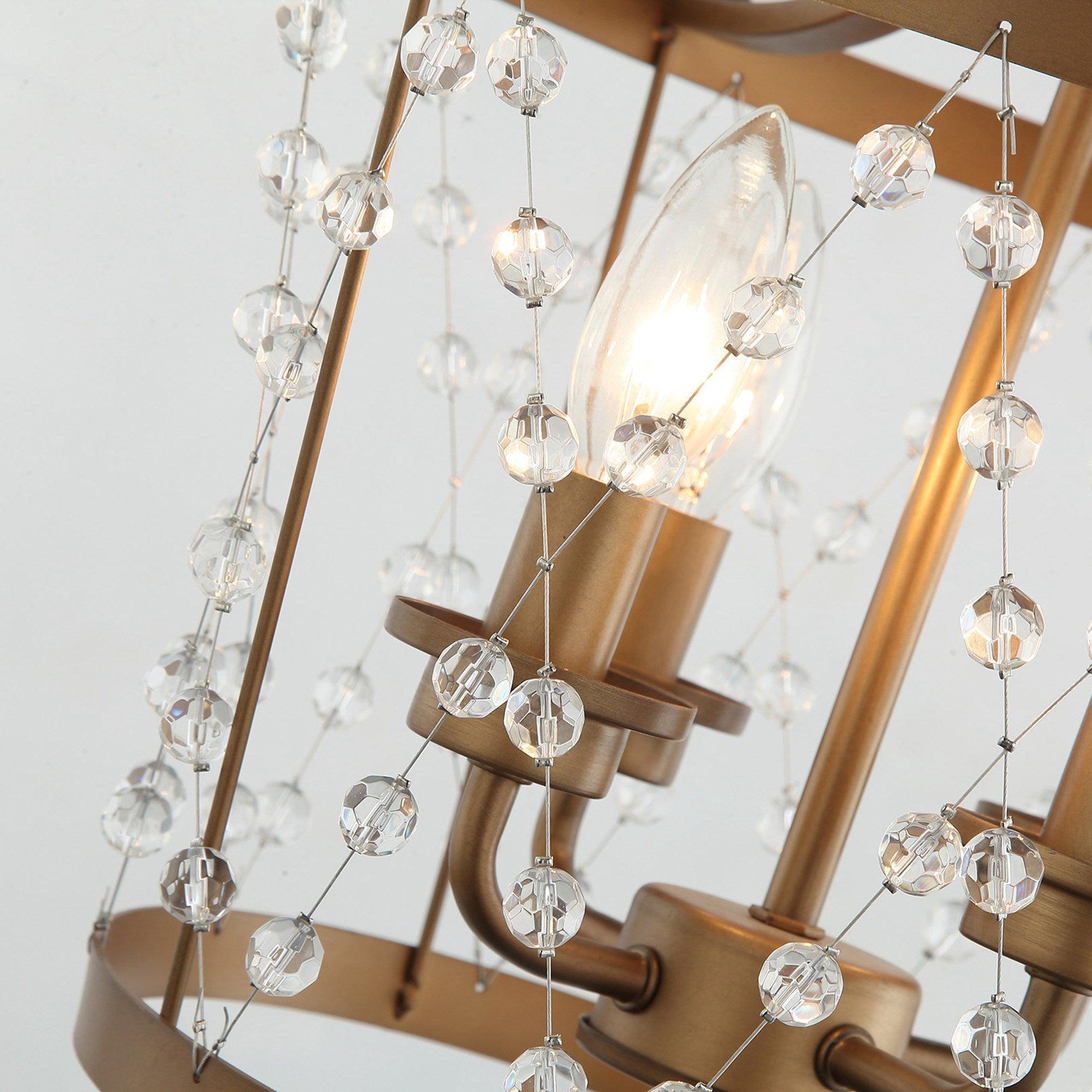 4-Light Rustic Saddle Brown Pendant Lighting Fixture - Farmhouse Style Ceiling Light for Kitchen, Dining Room & Living Room Decor