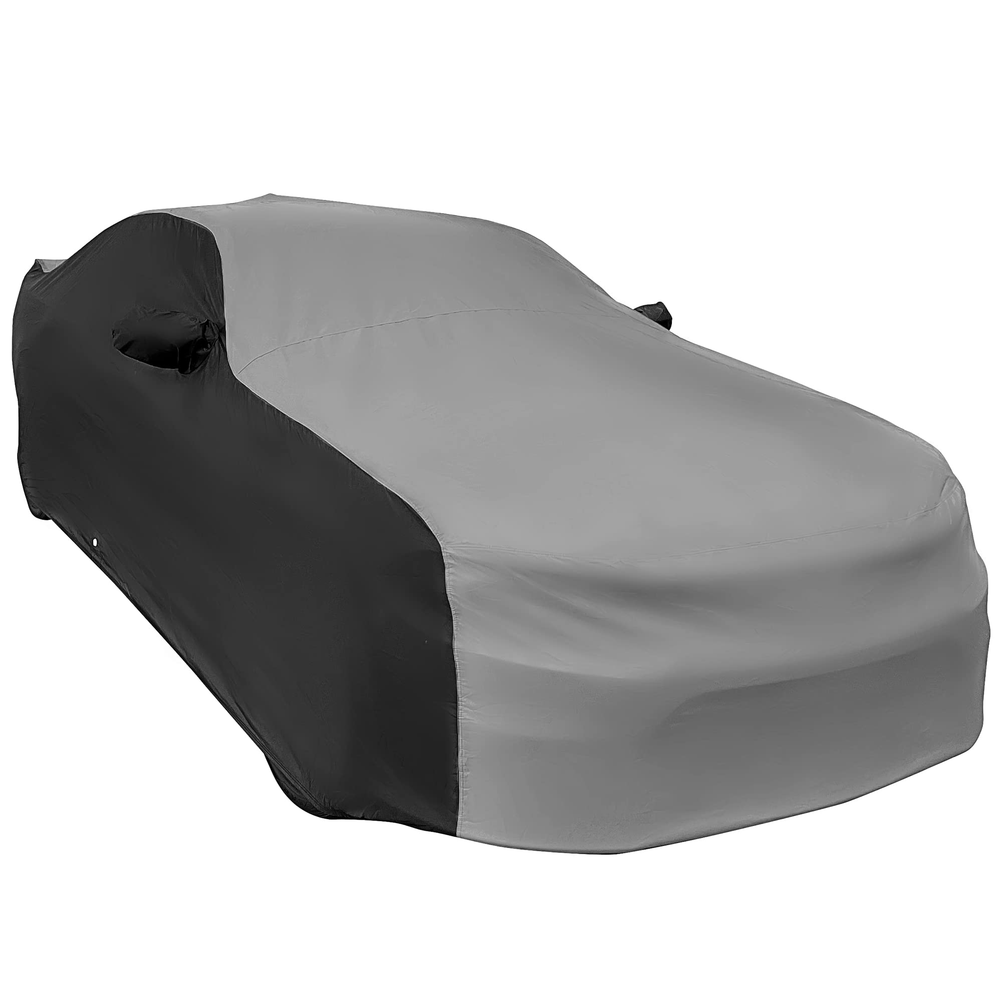 **Dodge Charger Car Cover 2005-2023 - Custom Fit for SRT Hellcat, GT, R/T, SXT, Scat Pack - Waterproof, UV Protection, 300 Denier Ultraguard Plus - Indoor & Outdoor Use (Gray/Black) - Perfect for Garage, Parking & Travel Protection**