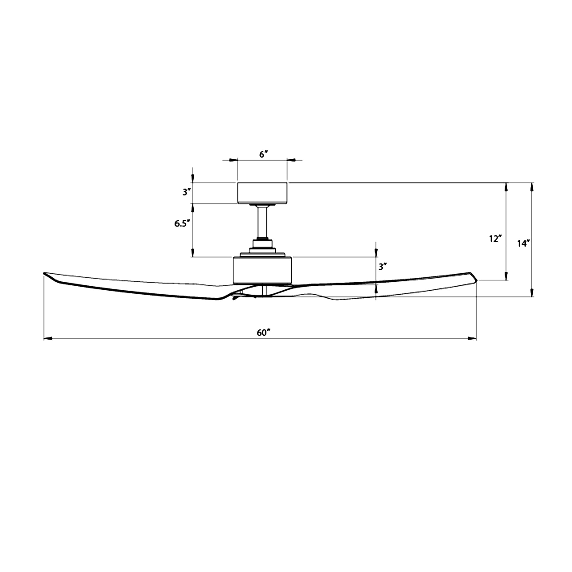 WAC Smart Fans Stella 60-inch Indoor/Outdoor Ceiling Fan with Remote Control - 3-Blade Matte White, Alexa & App Compatible (iOS/Android) - Perfect for Living Rooms, Bedrooms, and Covered Patios