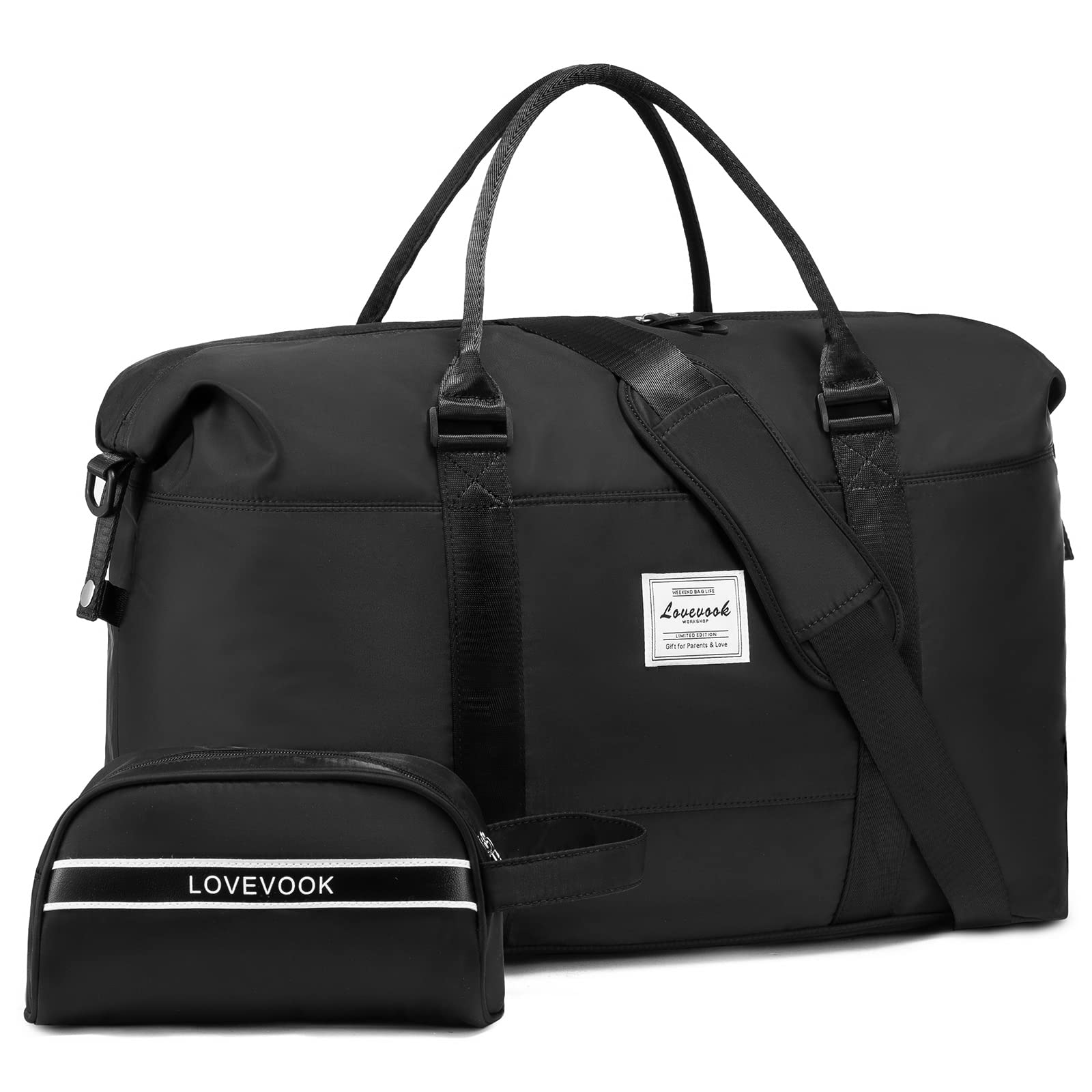 LOVEVOOK Women's Weekender Bag - Stylish Travel Tote, Gym Duffel & Carry On Overnight Bag with Toiletry Pouch - Perfect for Weekend Getaways, Workouts & Hospital Visits