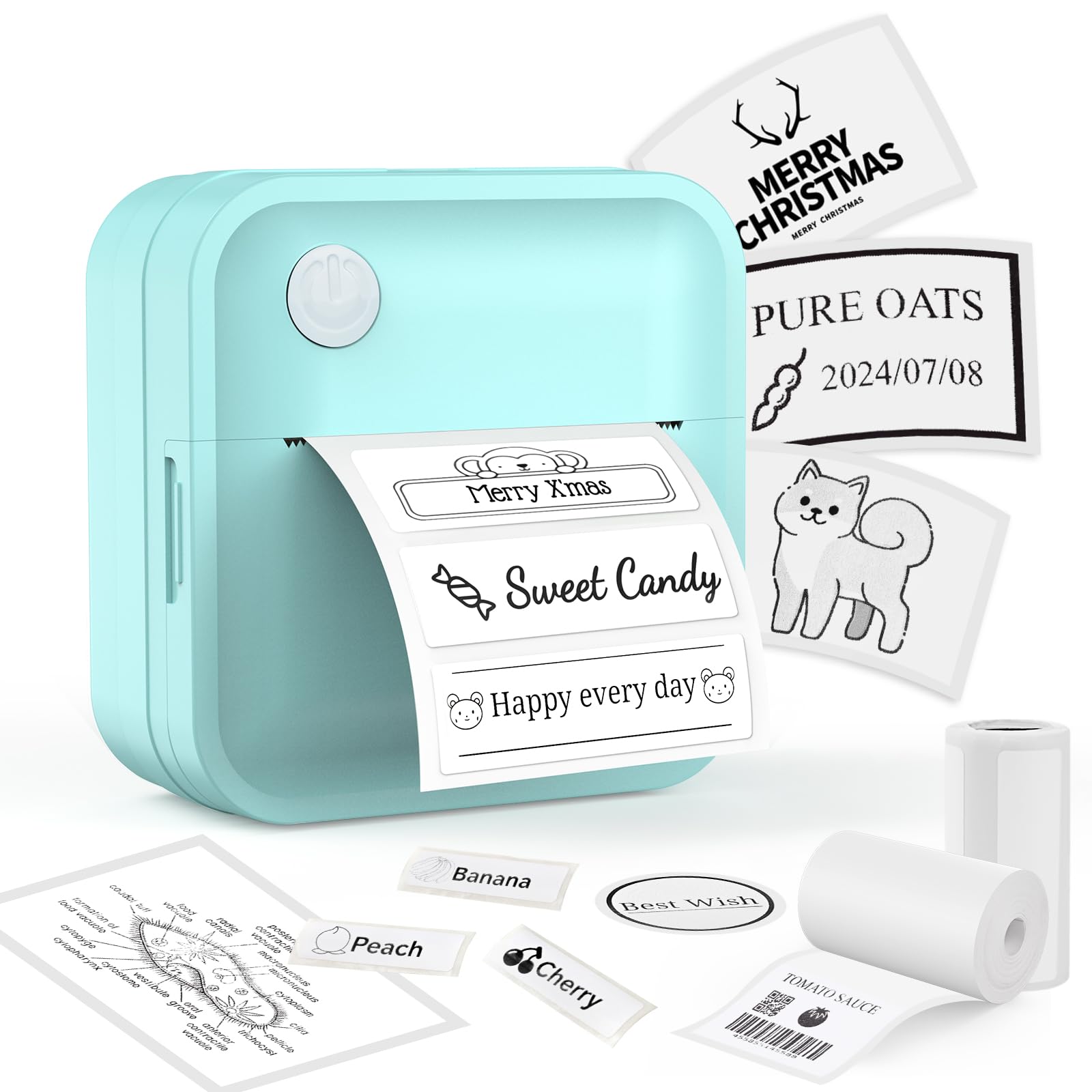 Portable Bluetooth Label Maker Machine - Mini Thermal Sticker Printer for Home, Office & School Organization | Wireless Label Printer for Phones, Kids Items & Photo Notes | Perfect for Organizing Files, Craft Projects & Classroom Supplies