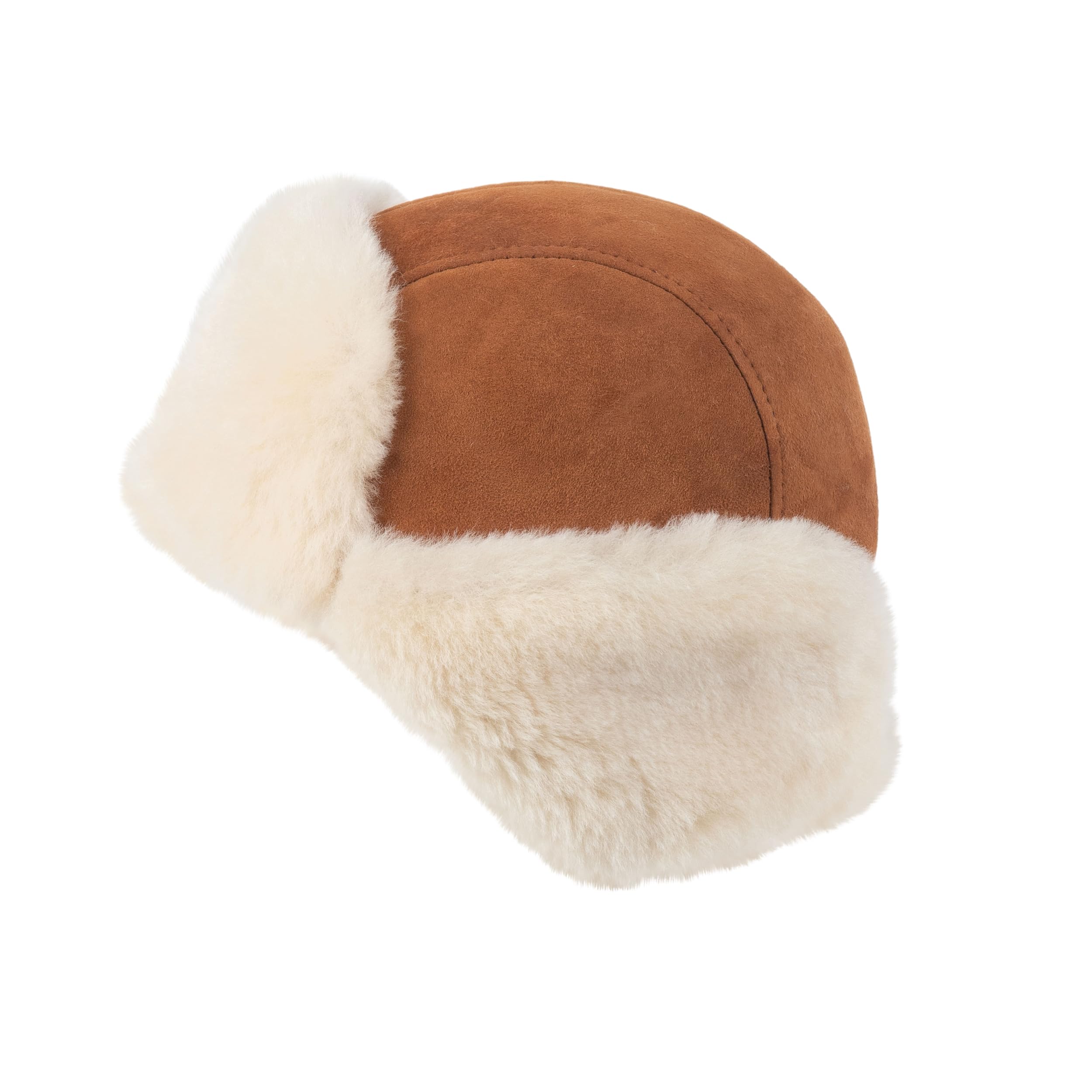 Zessano Genuine Leather Aviator Russian Ushanka Trapper Hat - Unisex 100% Sheepskin Winter Fur Hat for Men & Women - Warm Cold Weather Headwear for Skiing, Snowboarding & Outdoor Activities