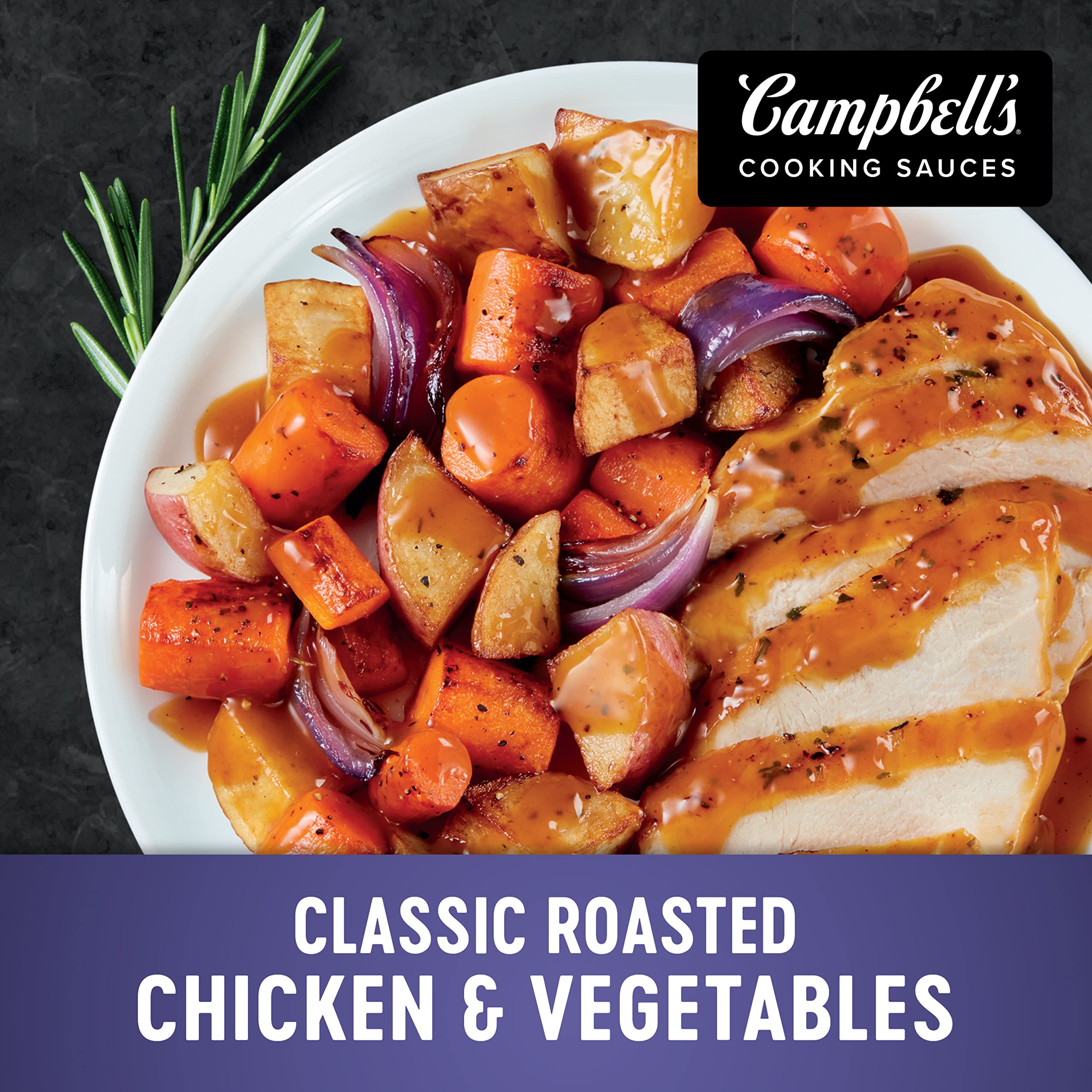 Campbell's Oven Sauces Classic Roasted Chicken - 12 Oz (Pack of 6) | Easy Homemade Chicken Dinner & Meal Prep | Perfect for Family Dinners, Potlucks & Weeknight Meals
