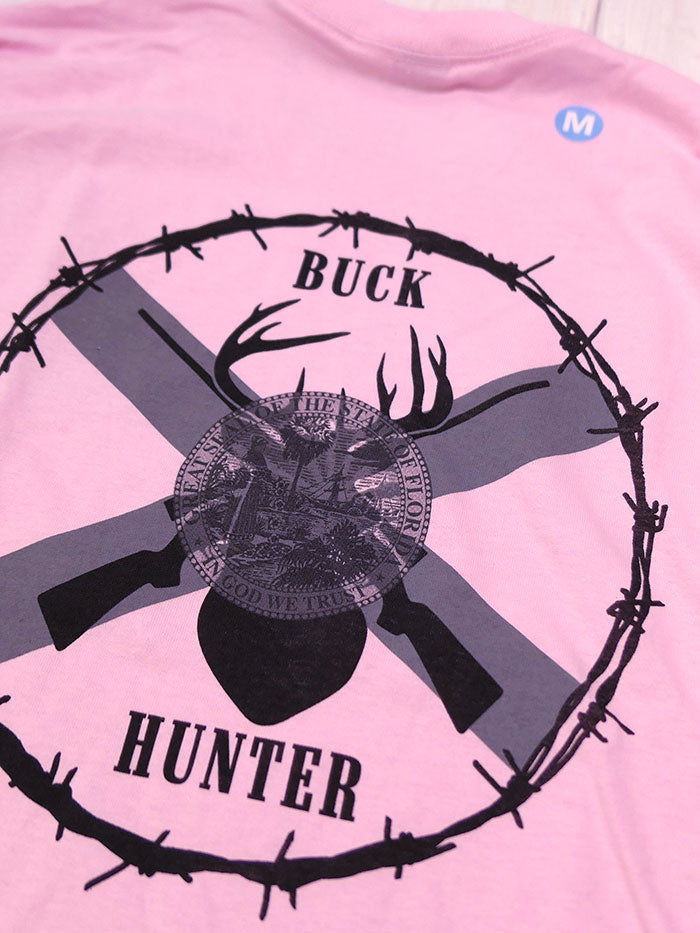 JC Western Women's Buck Hunter Long Sleeve Tee - Pink Cotton Hunting Shirt for Outdoor Adventures & Casual Wear