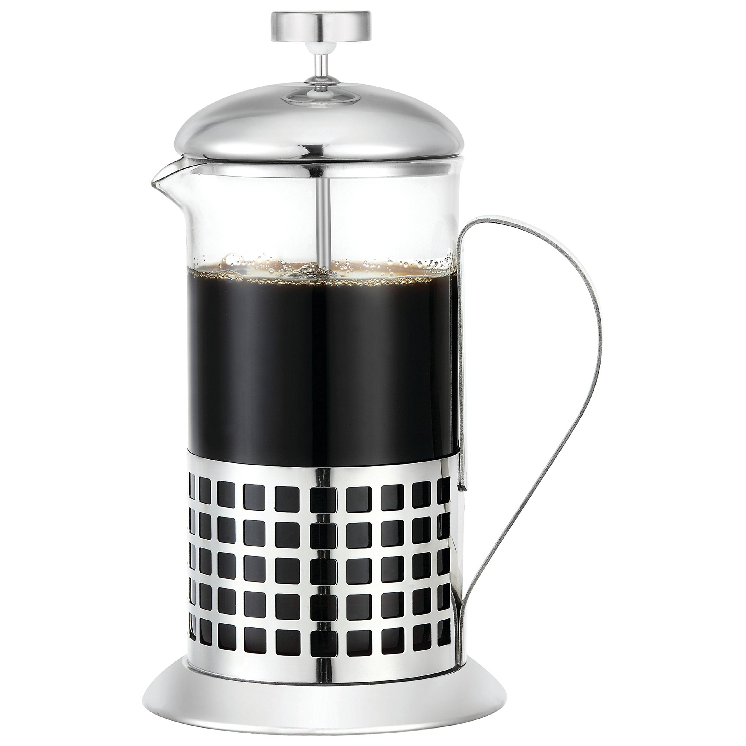 Wyndham House™ 12oz French Press Coffee Maker - Stainless Steel, Heat-Resistant Glass - Perfect for Home, Office & Camping Coffee Brewing