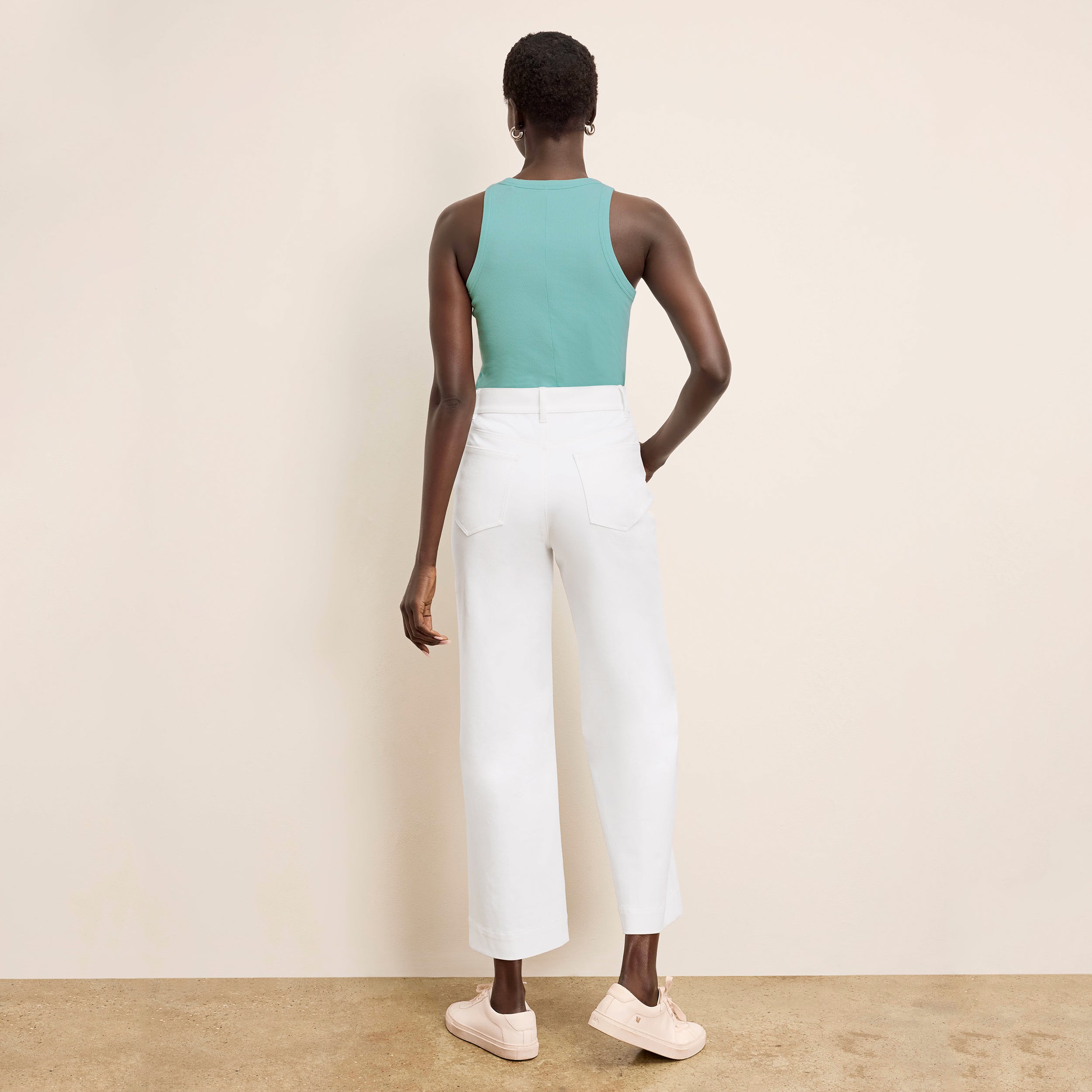 Milo Wide Leg Jeans for Women - Eco-Friendly Stretch Denim Pants in White | Comfortable & Sustainable Fashion for Casual Wear & Office Outfits