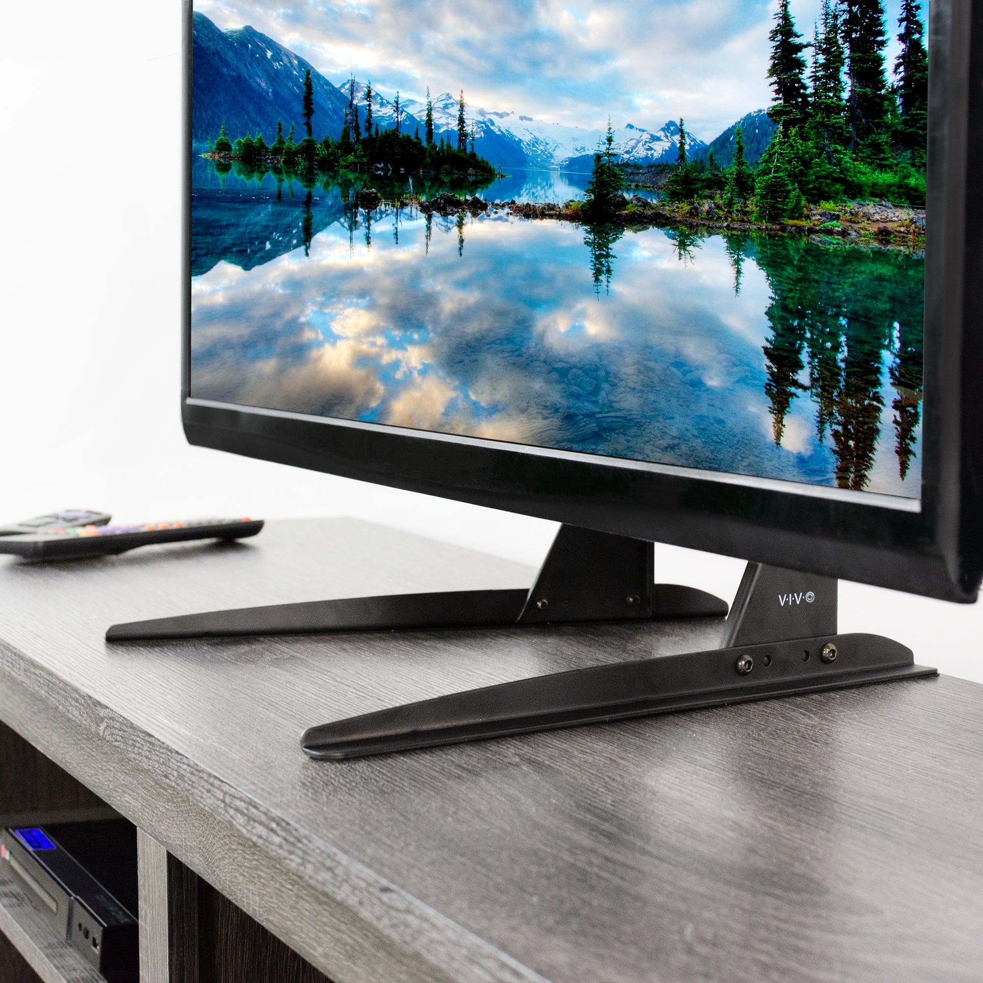 Universal Tabletop TV Stand for 22 to 65 Inch Flat Screen TVs - Perfect for Living Room, Bedroom & Home Theater Setup