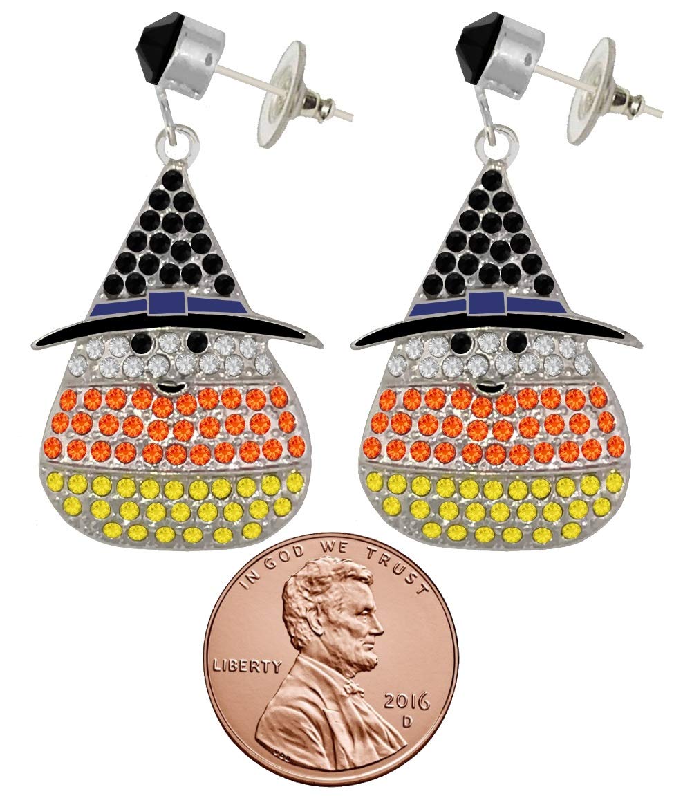 Halloween Candy Corn Earrings - Fun & Festive Dangle Earrings for Women - Perfect for Halloween Parties, Costumes & Fall Fashion Accessories