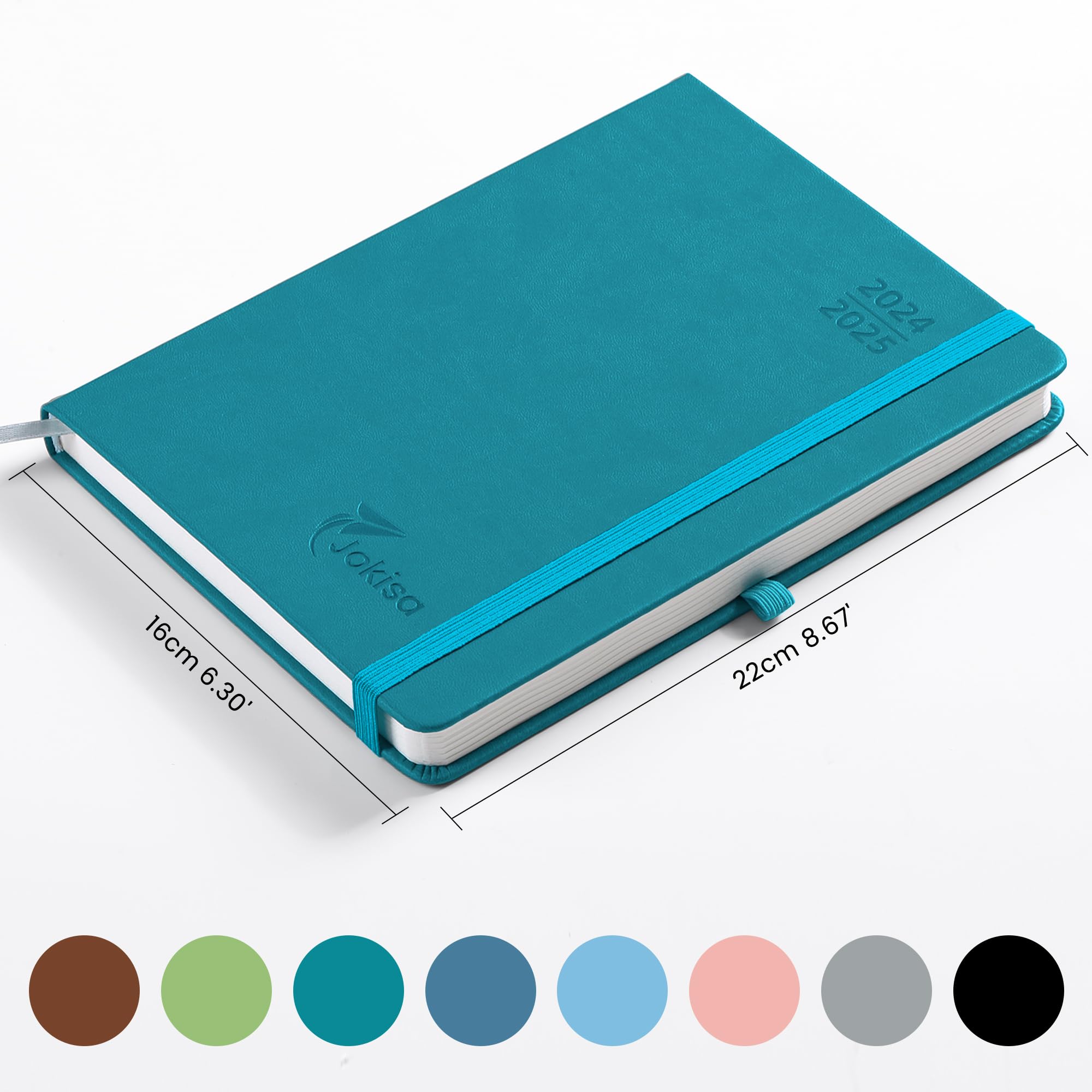 Jokisa 2024-2025 Weekly & Daily Planner - 17 Month Vertical School Planner from August 2024 to December 2025 with Pen Holder, Bookmark & Stickers (22 x 16 cm) - Perfect for Students, Teachers & Office Organization