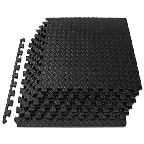 Black - 1/2 Inch - 24 Sq Ft - 6 Tiles