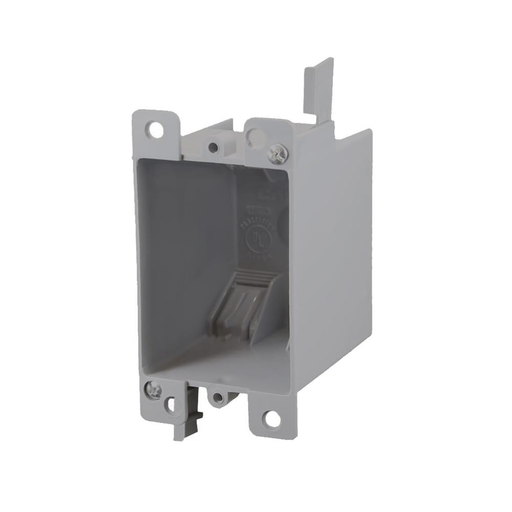 Cantex Ez14so Ez Box PVC Outlet Box in Gray - Ideal for Electrical Wiring and DIY Home Improvement Projects