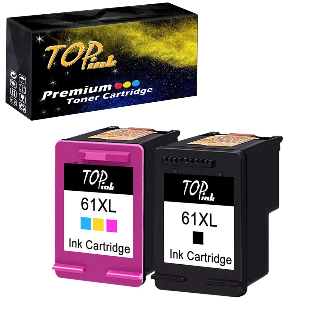 TopInk CZ044A Remanufactured Ink Cartridge - Compatible with HP Deskjet 3510 Printer (1 Black + 1 Color) - High-Quality Replacement for Home & Office Printing Needs