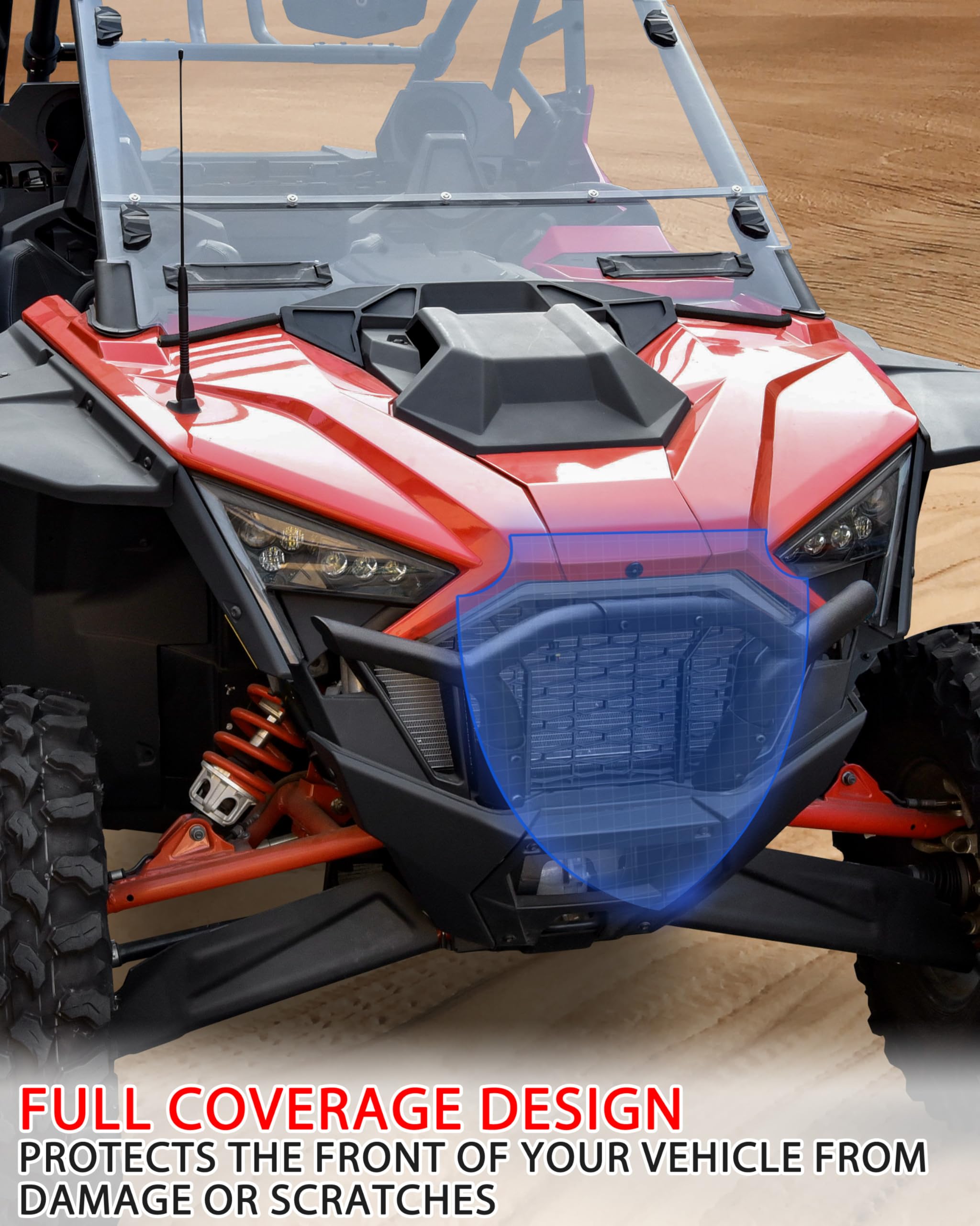 SAUTVS RZR PRO XP Front Bumper 2020-2025 - Heavy Duty Black Low Profile Brush Guard for Polaris RZR PRO XP/XP 4 | Replacement for OEM 2883746 | Off-Road Protection & Style Upgrade for Trail Riding & Dune Bashing