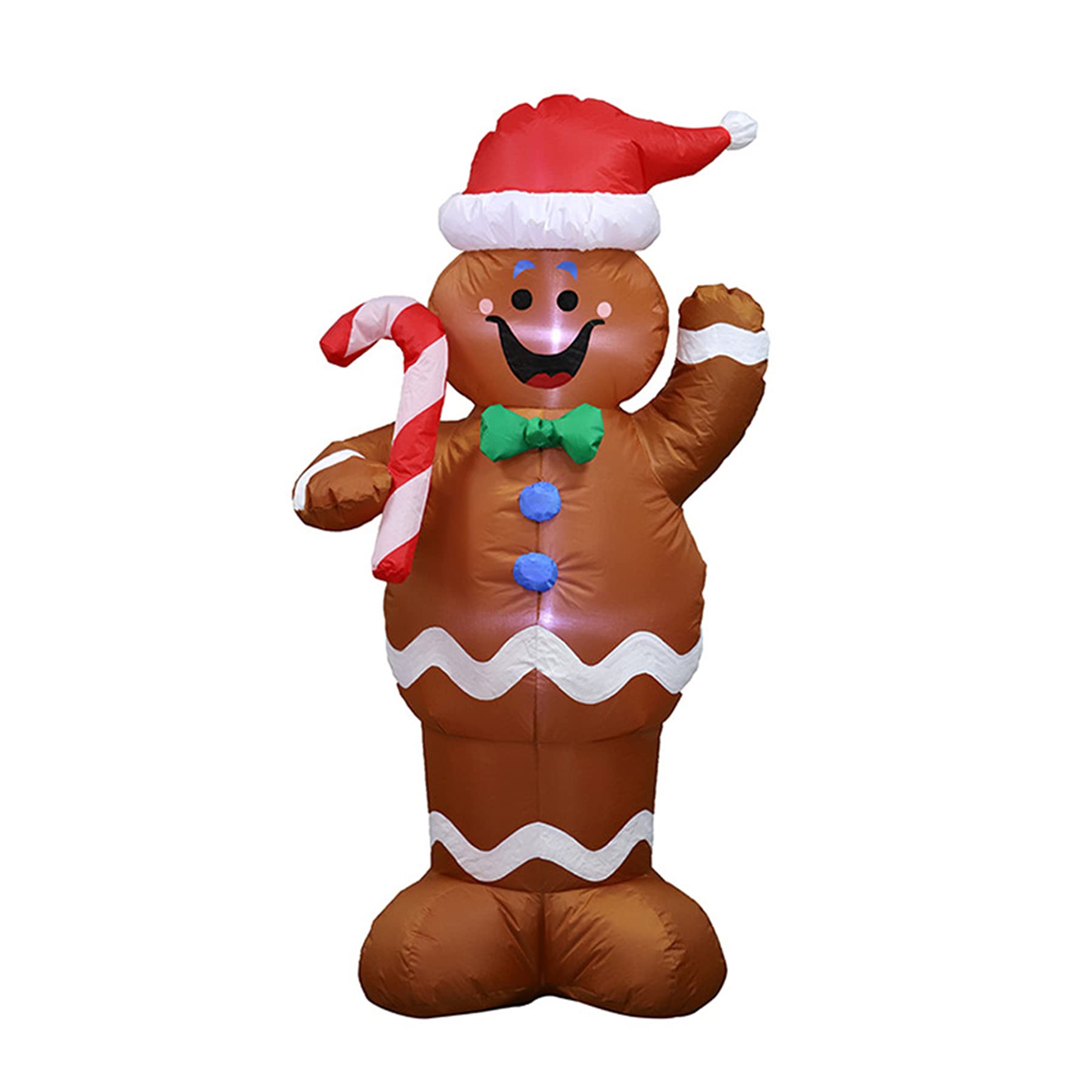 **4.9 FT LED Lighted Gingerbread Man Inflatable - Outdoor Christmas Yard Decoration for Home, Lawn & Family Holiday Decor | Perfect for Xmas, Holiday Parties & Festive Outdoor Lighting**