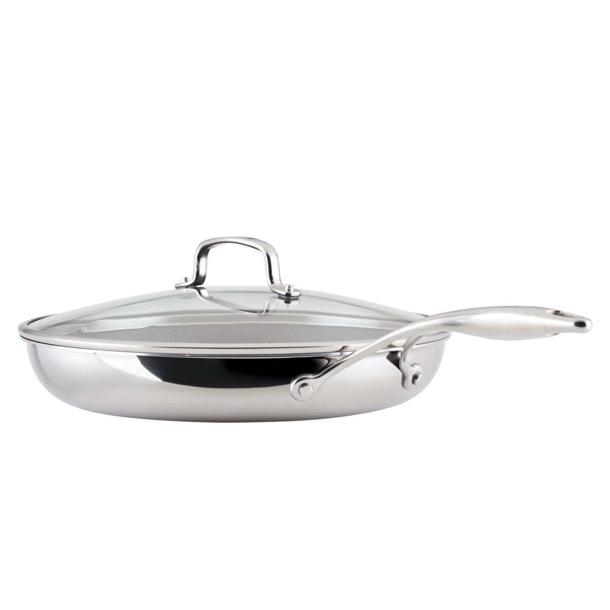 12.5 Inch ScratchDefense™ C1 Nonstick Frying Pan with Lid - Durable Non-Stick Cookware for Healthy Cooking, Perfect for Eggs, Pancakes & Stir Fry