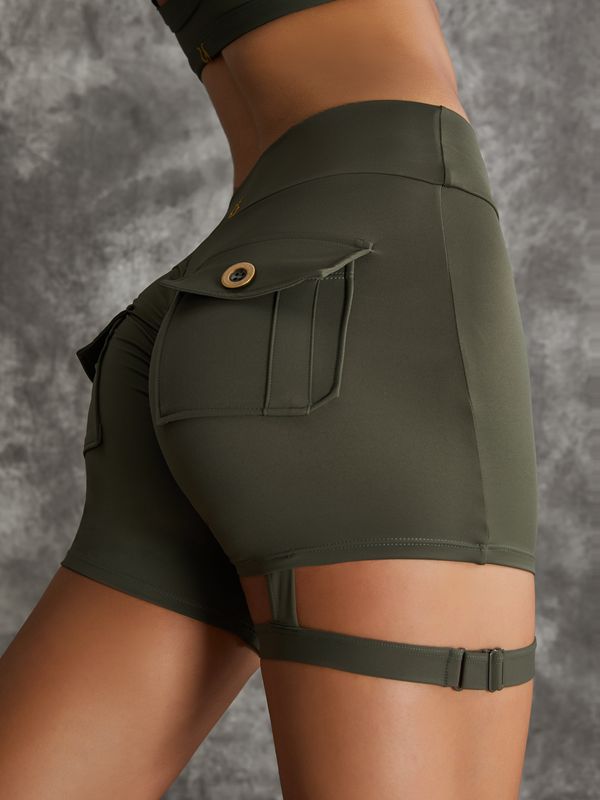 ZASUWA Women's High Waisted Scrunch Butt Lifting Leggings - Sexy Cut Out Mesh Pocket Yoga Pants for Workout, Gym & Running