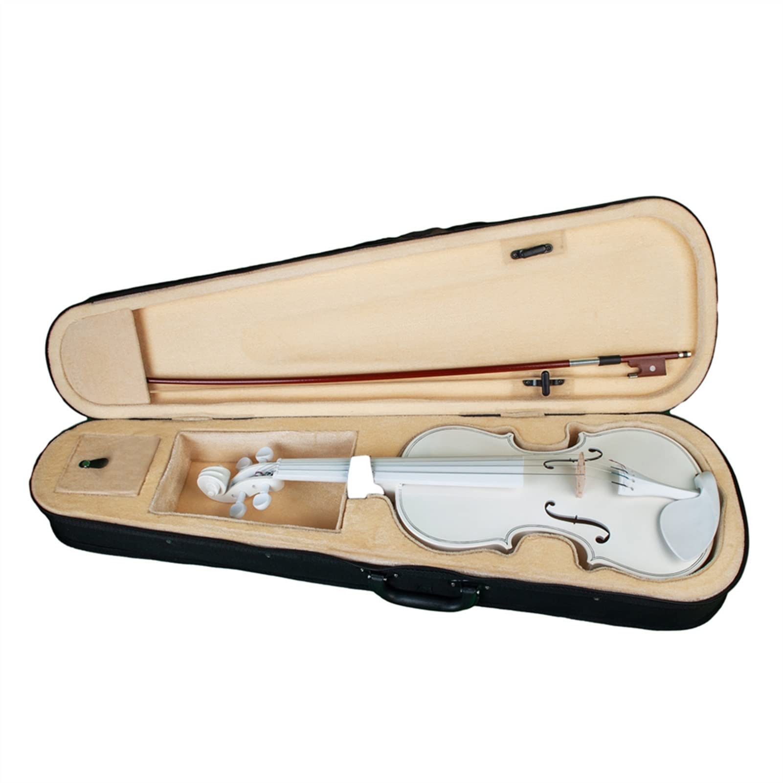 4/4 Full Size Acoustic Violin for Adults & Beginners - Maple Wood Violin with Bow, Bridge & Carrying Case - Perfect for Music Lessons, Practice & Performances