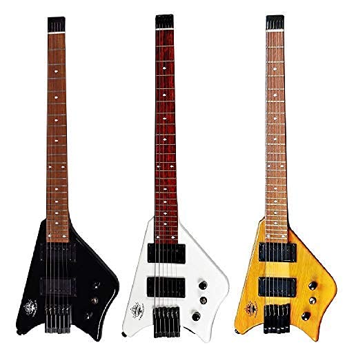 Bootlegger Spade Pro Series Headless Travel Electric Guitar – Full Scale, Standard Strings, Custom Boutique Design with Stiletto Hard Case – Perfect for Recording, Gigs & Traveling Musicians