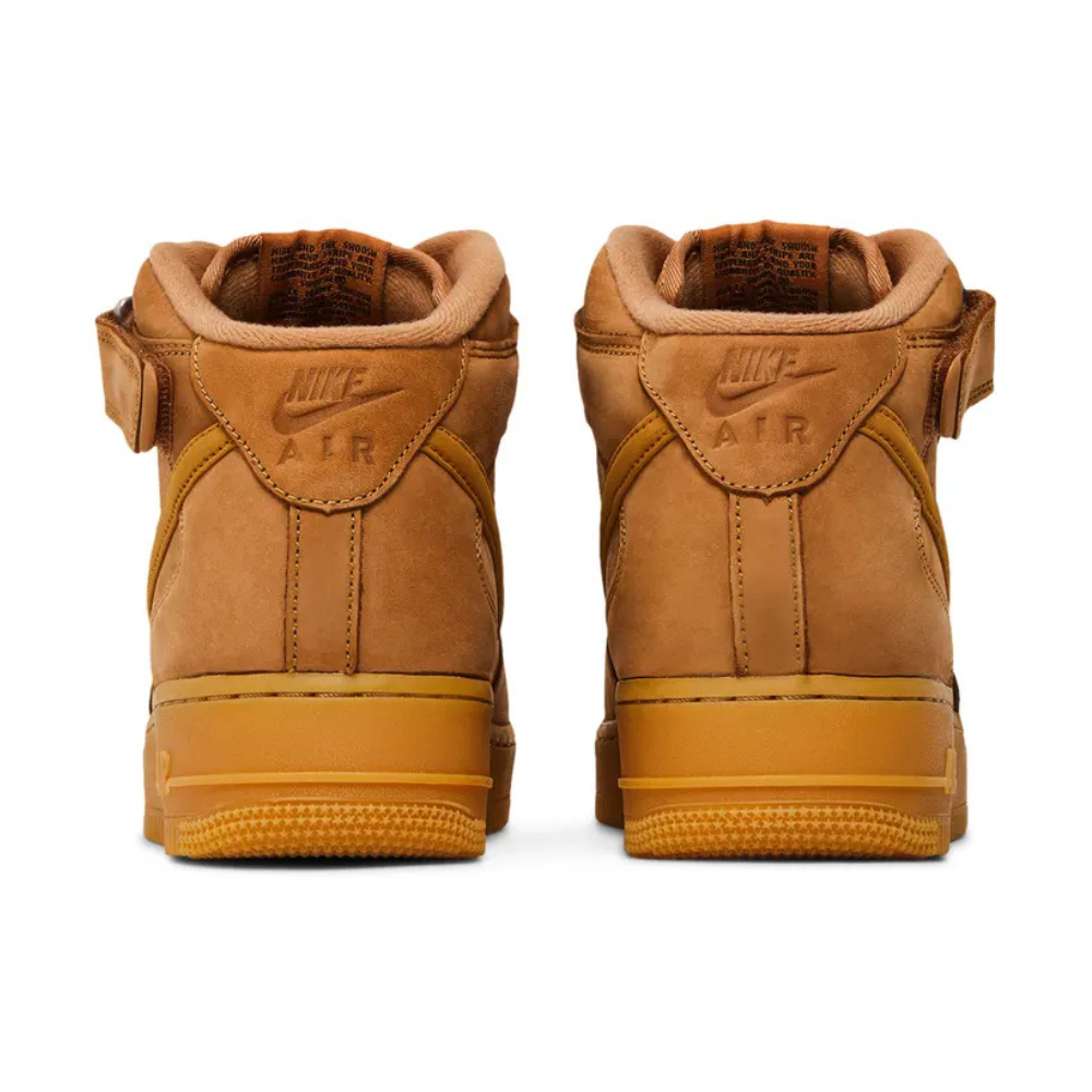 Nike Air Force 1 Mid '07 Sneakers - Flax Gum Light Brown Black Wheat Colorway - Casual & Streetwear Shoes for Men | Perfect for Everyday Wear, Urban Fashion & Sneaker Collection