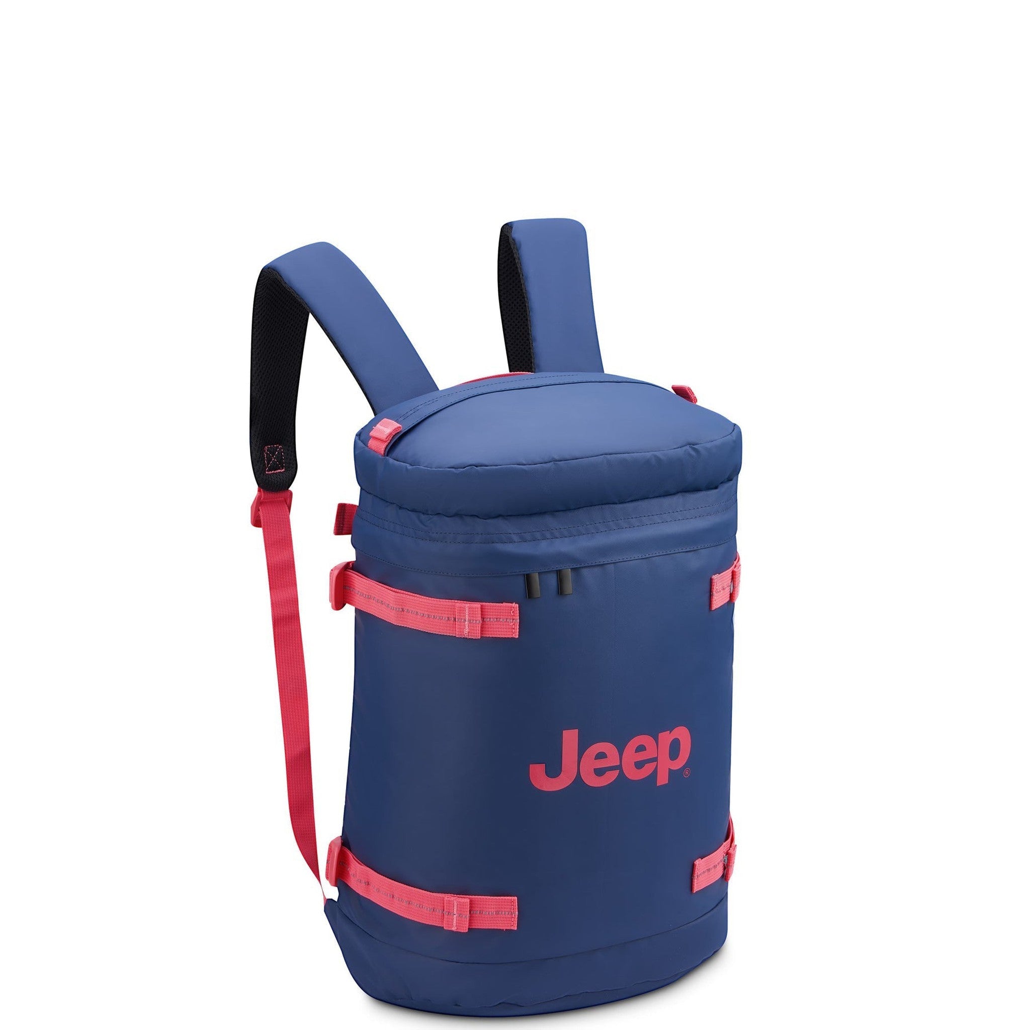 Delsey Jeep JS013C Water-Resistant Cylindrical Backpack for Travel, Hiking & Commuting - Lightweight Durable Carry-On Bag with USB Charging Port