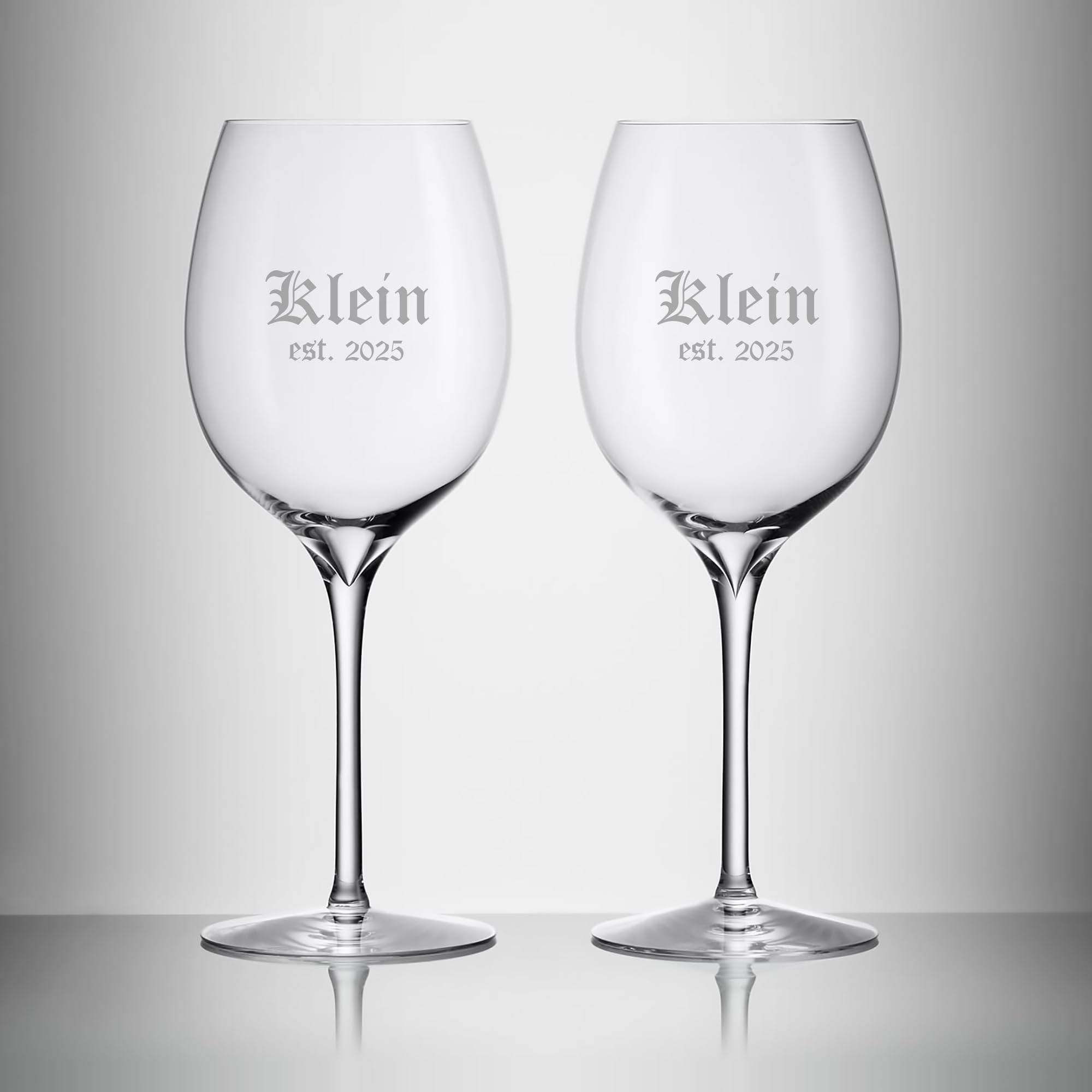 Waterford Personalized Elegance Bordeaux Wine Glasses Set of 2 - 21.9oz Custom Engraved Crystal Red Wine Glasses for Bordeaux, Merlot, Cabernet - Perfect Gift for Wine Lovers - Ideal for Romantic Dinners, Anniversary Gifts & Wine Tasting Events