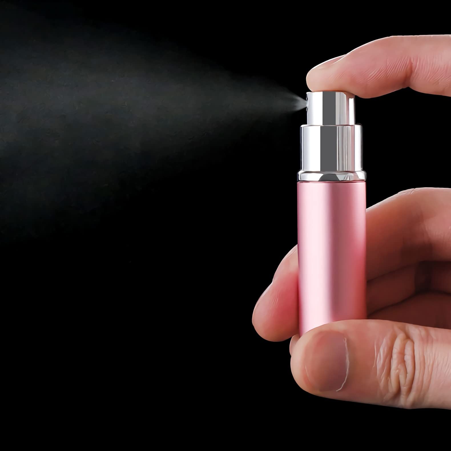 PQPAUTY 96-Pack Mini 5ml Empty Aluminum Perfume Bottles - Refillable Travel Size Spray Atomizer for Cologne & Fragrance - Portable Perfume Dispenser for Women & Men - Perfect for Gym, Travel, Purse & Gift Sets