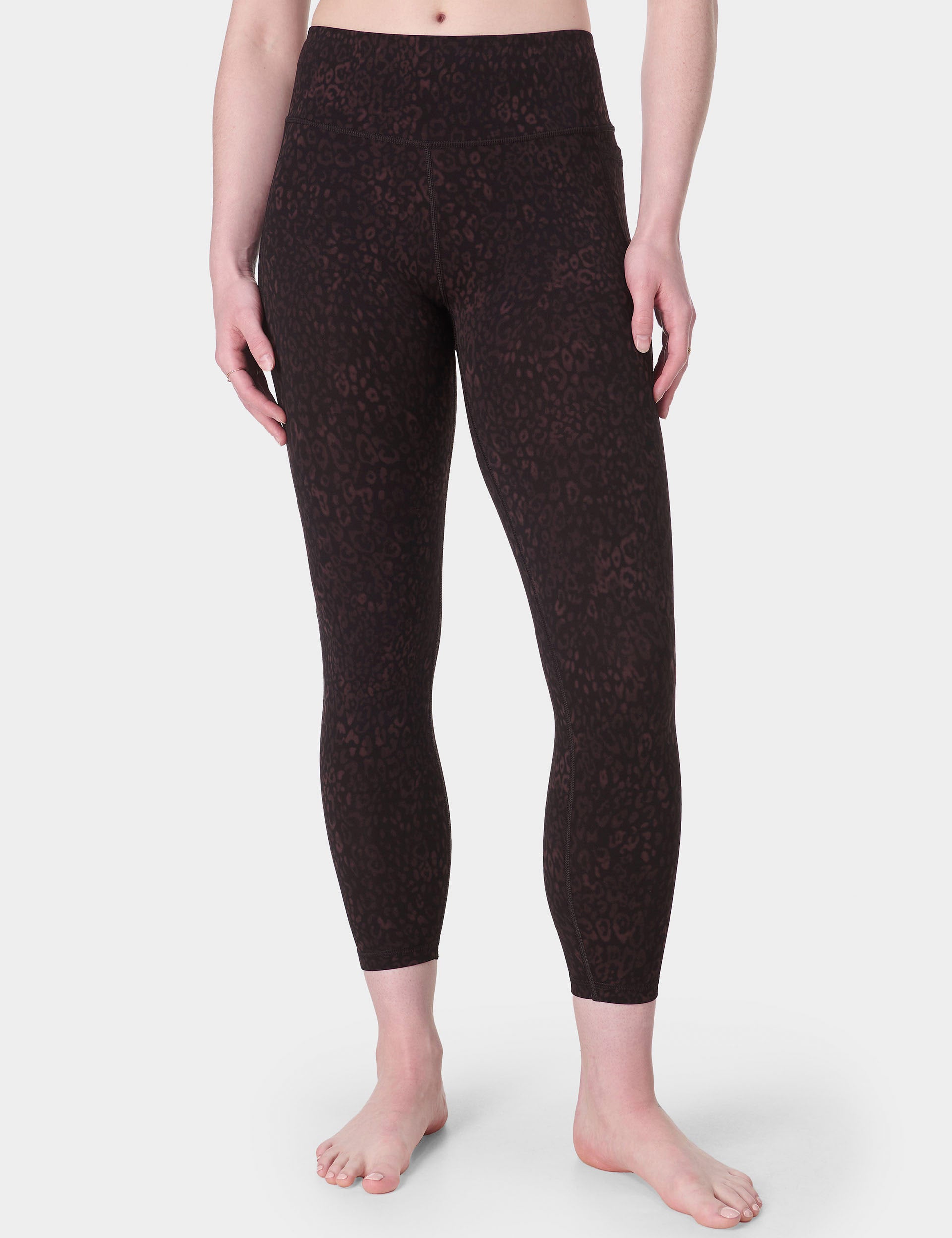 Ultimate Studio 7/8 Leggings - Brown Panther Print High Waist Yoga Pants for Women | Perfect for Yoga, Gym, Running & Lounge Wear