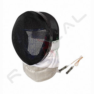 FIE Approved RF PBT Foil Mask with Conductive Bib - 1600N/1000N Protection for Fencing Competitions & Training