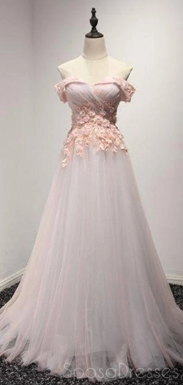 Elegant Tulle Applique Off The Shoulder Prom Dress for Sweet 16 & Formal Events - Perfect for Homecoming, Quinceañera & Evening Parties - Style 12494