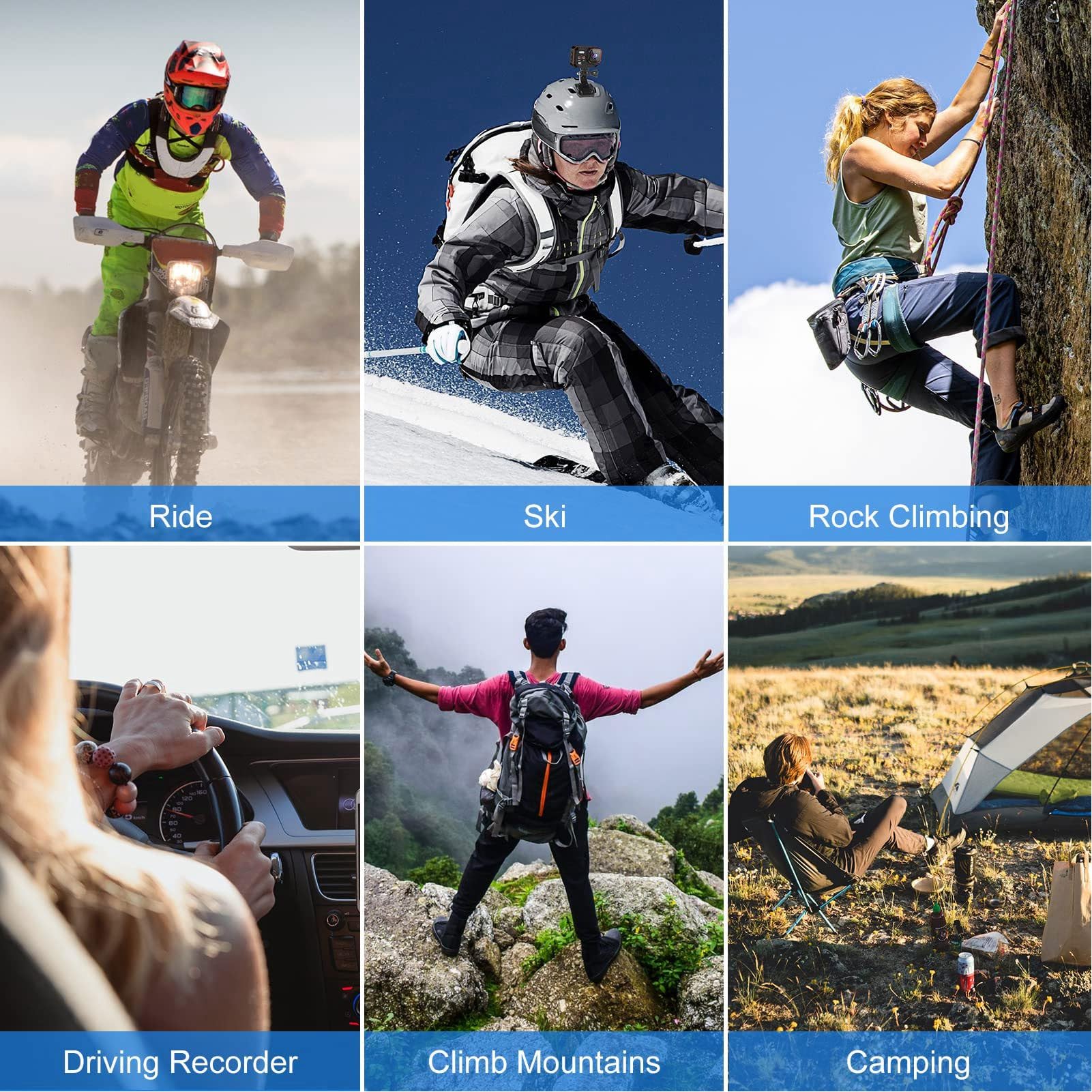 CHICIRIS 4K WiFi Action Camera - Waterproof Underwater Sports Camera for Diving, Surfing, Skiing & Outdoor Adventures | HD Video Recording & Wireless Connectivity
